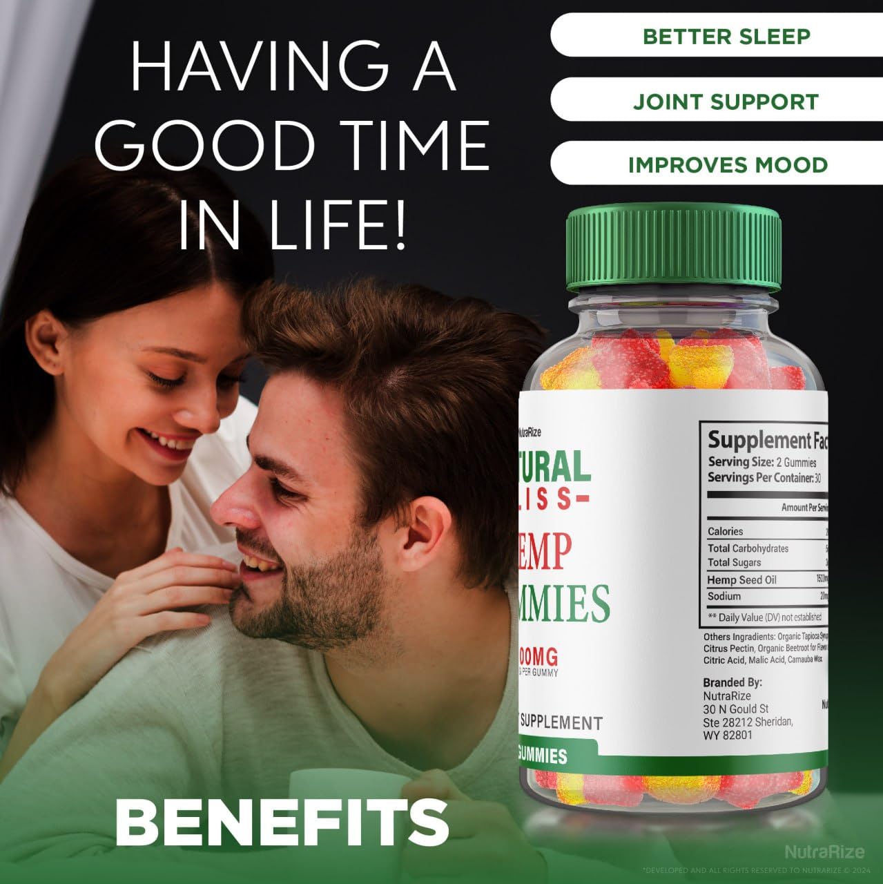 NutraRize Natural Bliss Gummies 180 Gummies