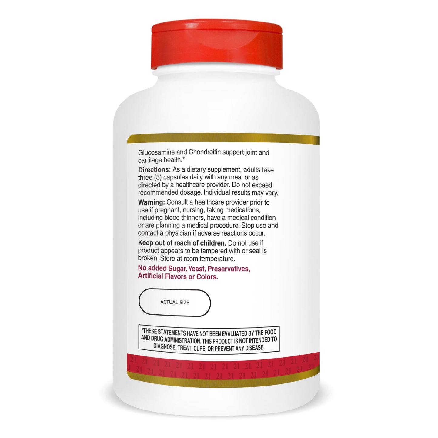 21st Century Double Strength Glucosamine Chondroitin Capsule 210 Count