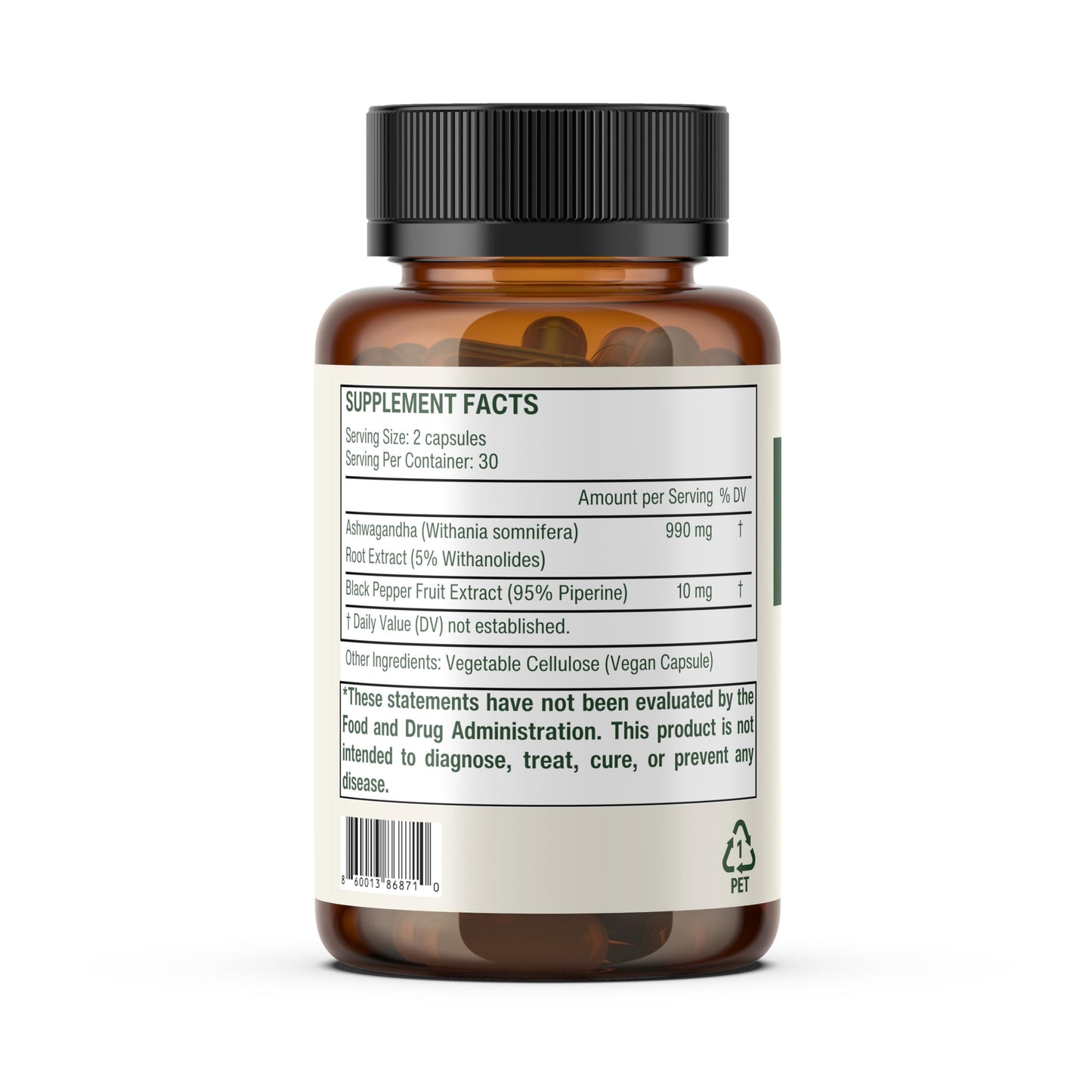 Sage & Self Ashwagandha Calm Focus Capsules 60 Count