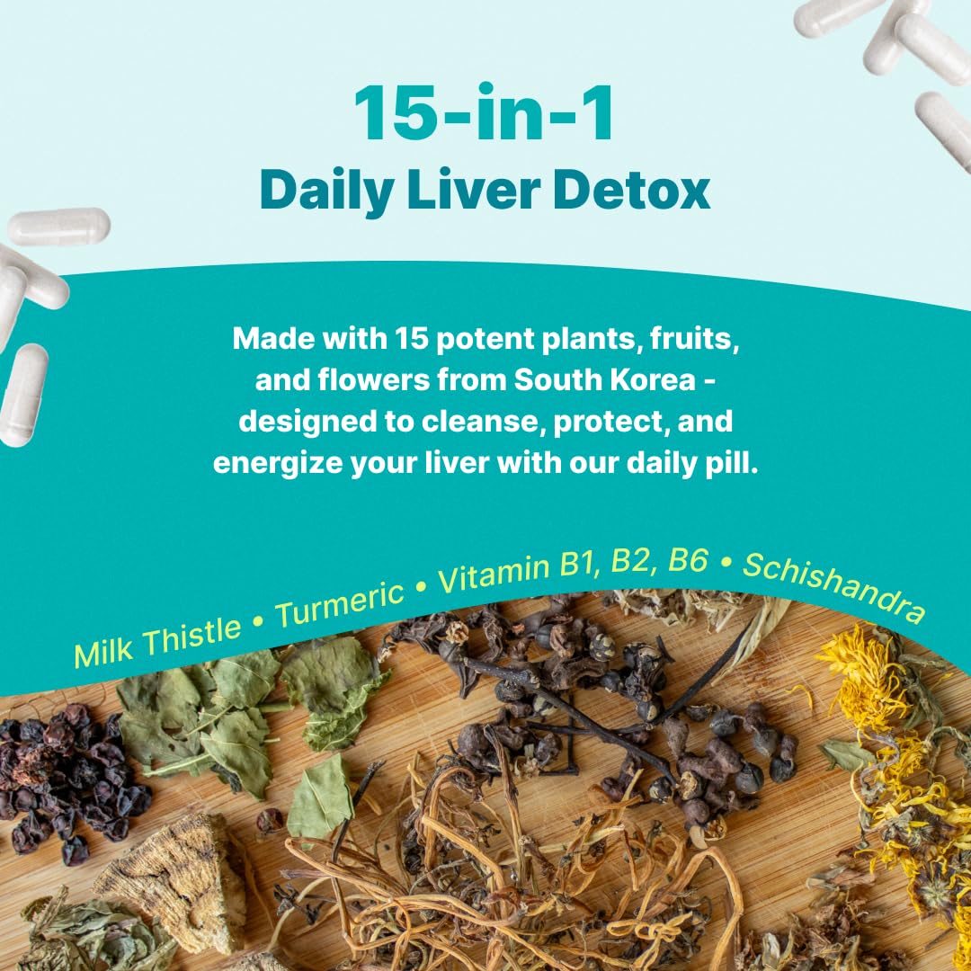 The Plug Liver Cleanse Detox & Repair Milk Thistle (Silymarin), Turmeric, Dandelion Root & Vitamin B Herbal Capsules 60 Capsules