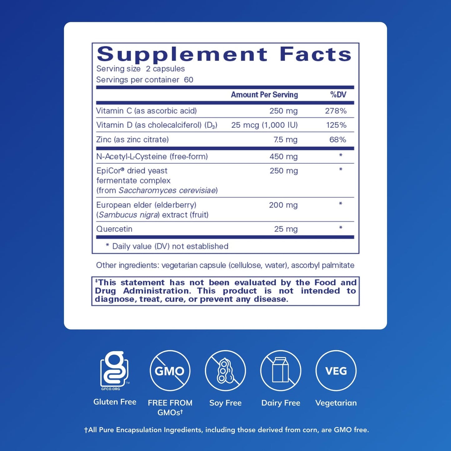 Pure Encapsulations PureDefense with NAC, 120 Capsules