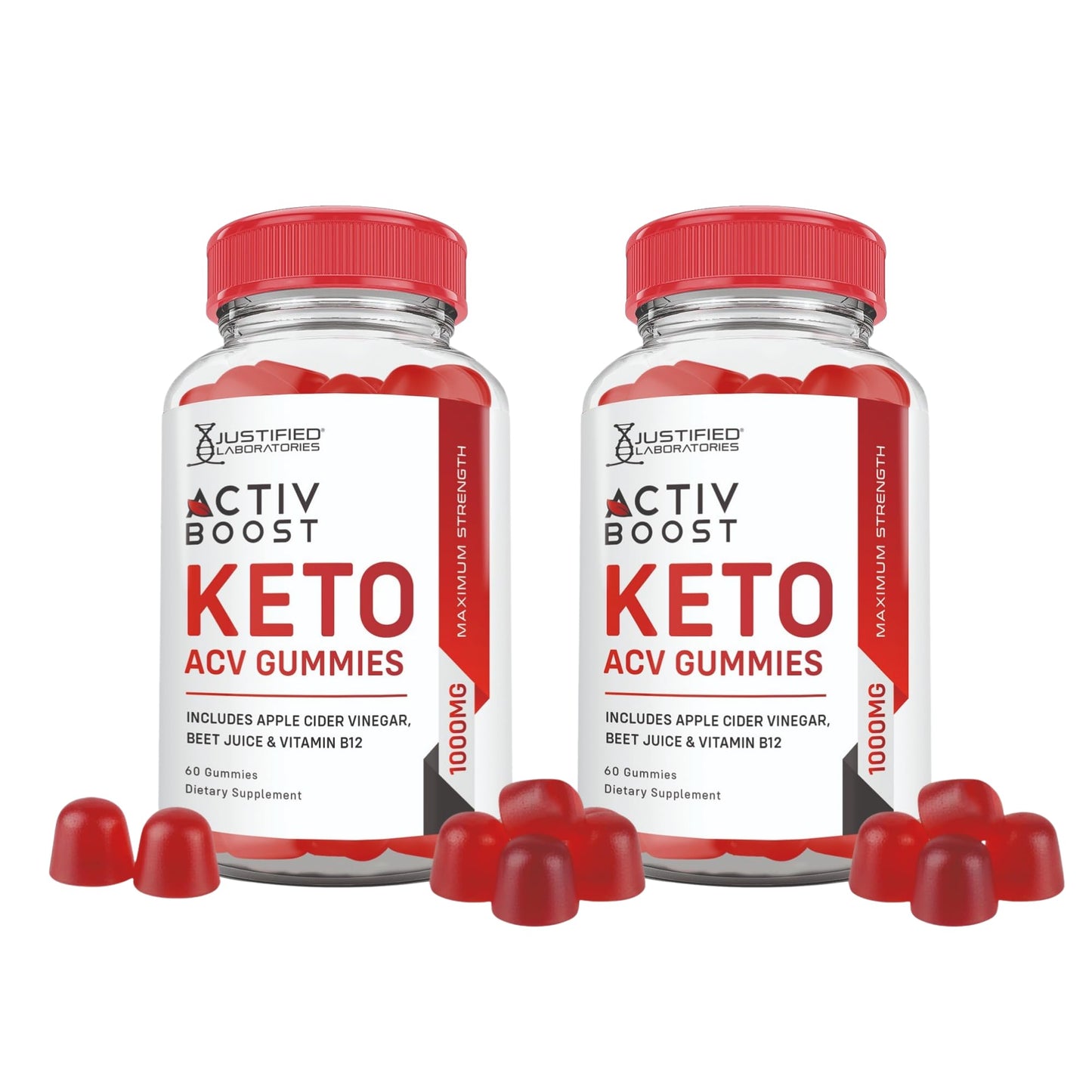 Justified Laboratories Activ Boost Keto ACV Gummies, 120 Gummies