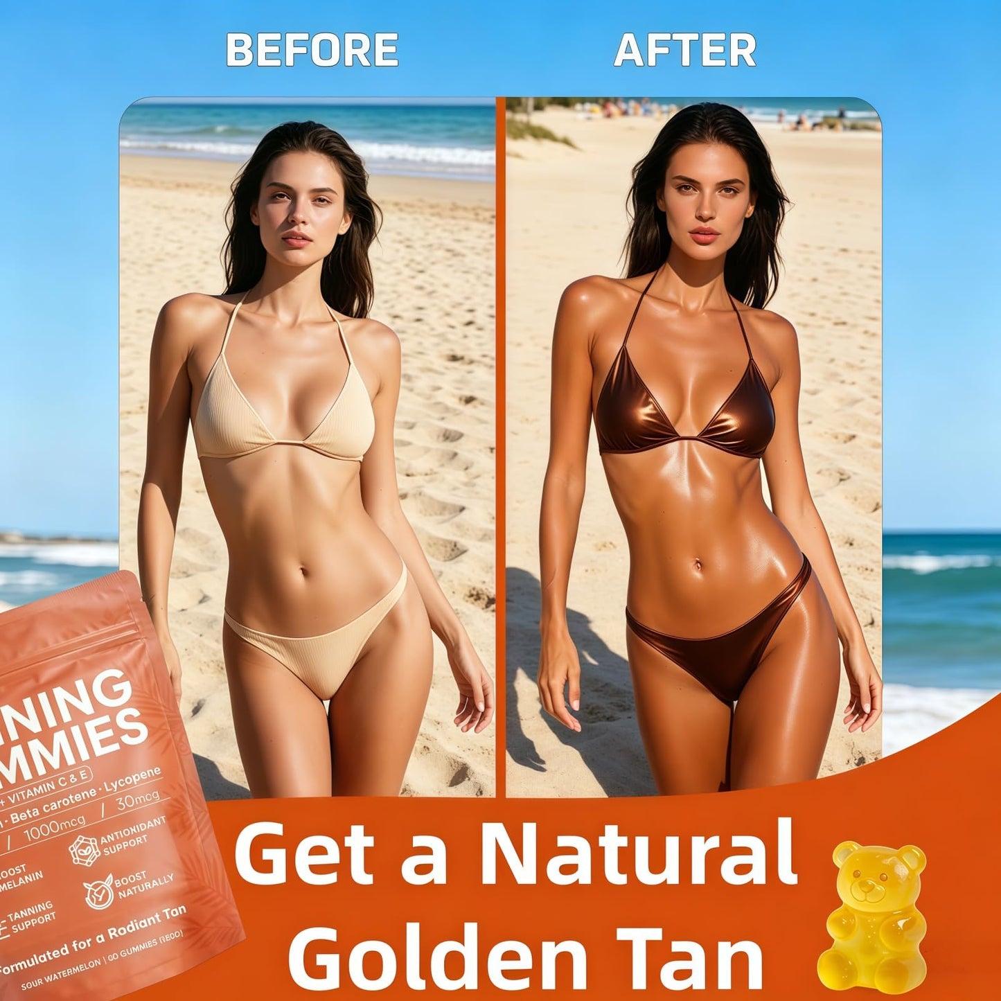 STDKDFW Skin Tanning 60 Gummies