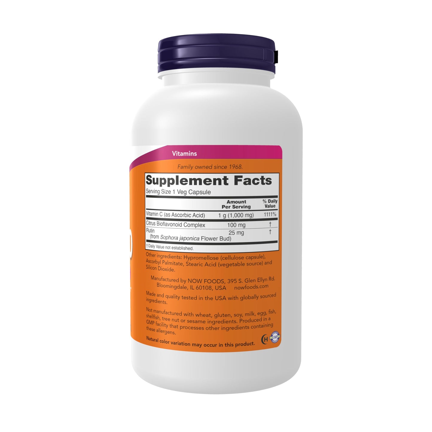 NOW Foods Vitamin C-1000 with Bioflavonoids, Antioxidant Protection, 250 Veg Capsules