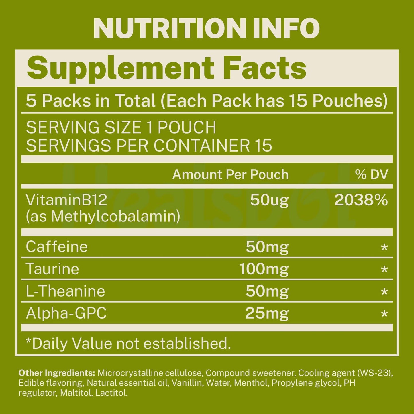 Healspot Nootropic Caffeine Capsules, 15 Capsules