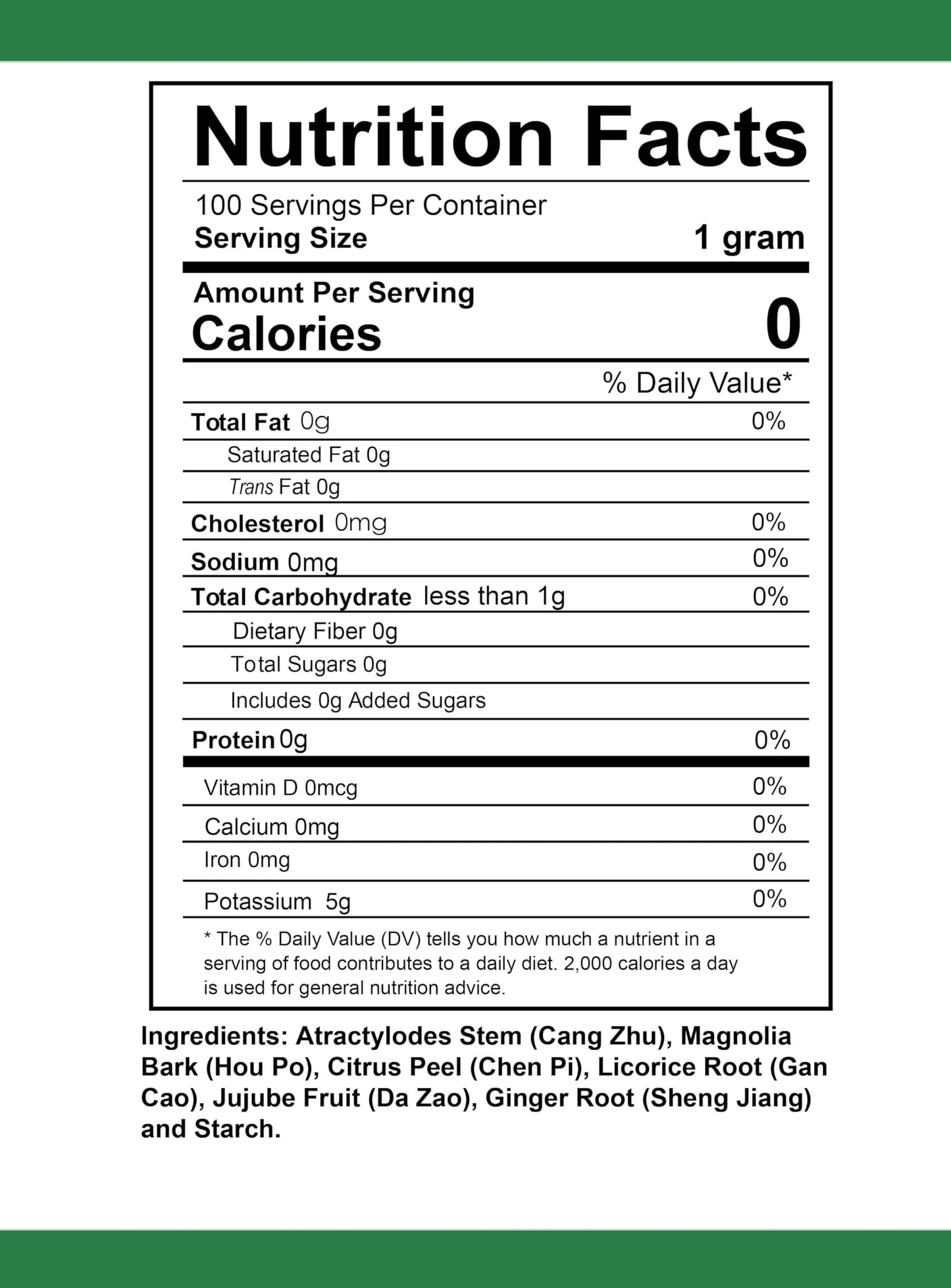 Health Herbal Ping Wei San/Stomach-Calming Decoction Powder, 3.53 oz per Bottle