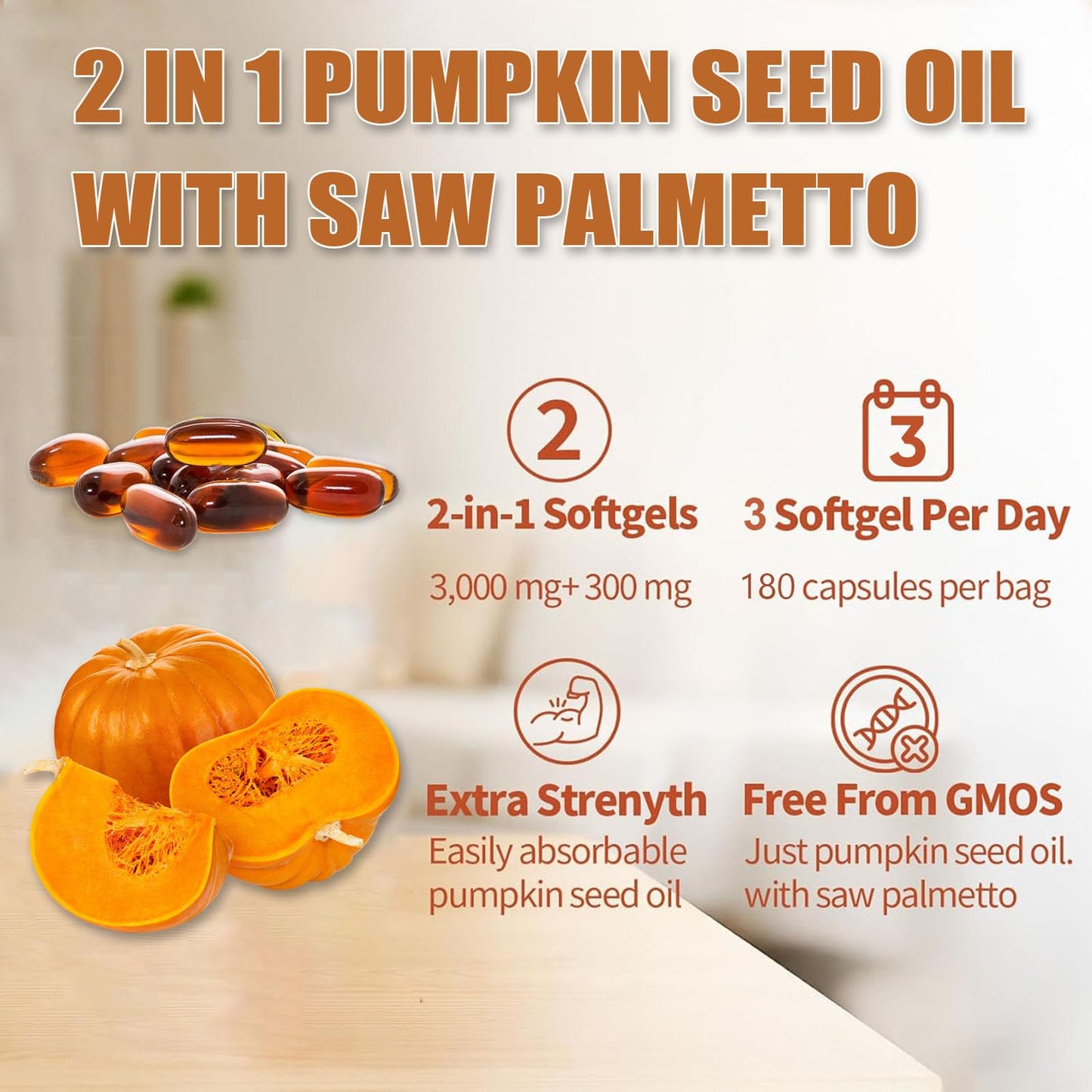 ixarco Ovela Pumpkin Seed Oil Capsules with Saw Palmetto 1 Count