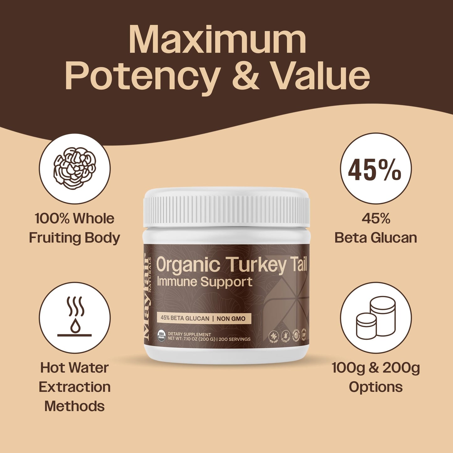 Mayfair Naturals Turkey Tail Mushroom Powder, 3.5 oz
