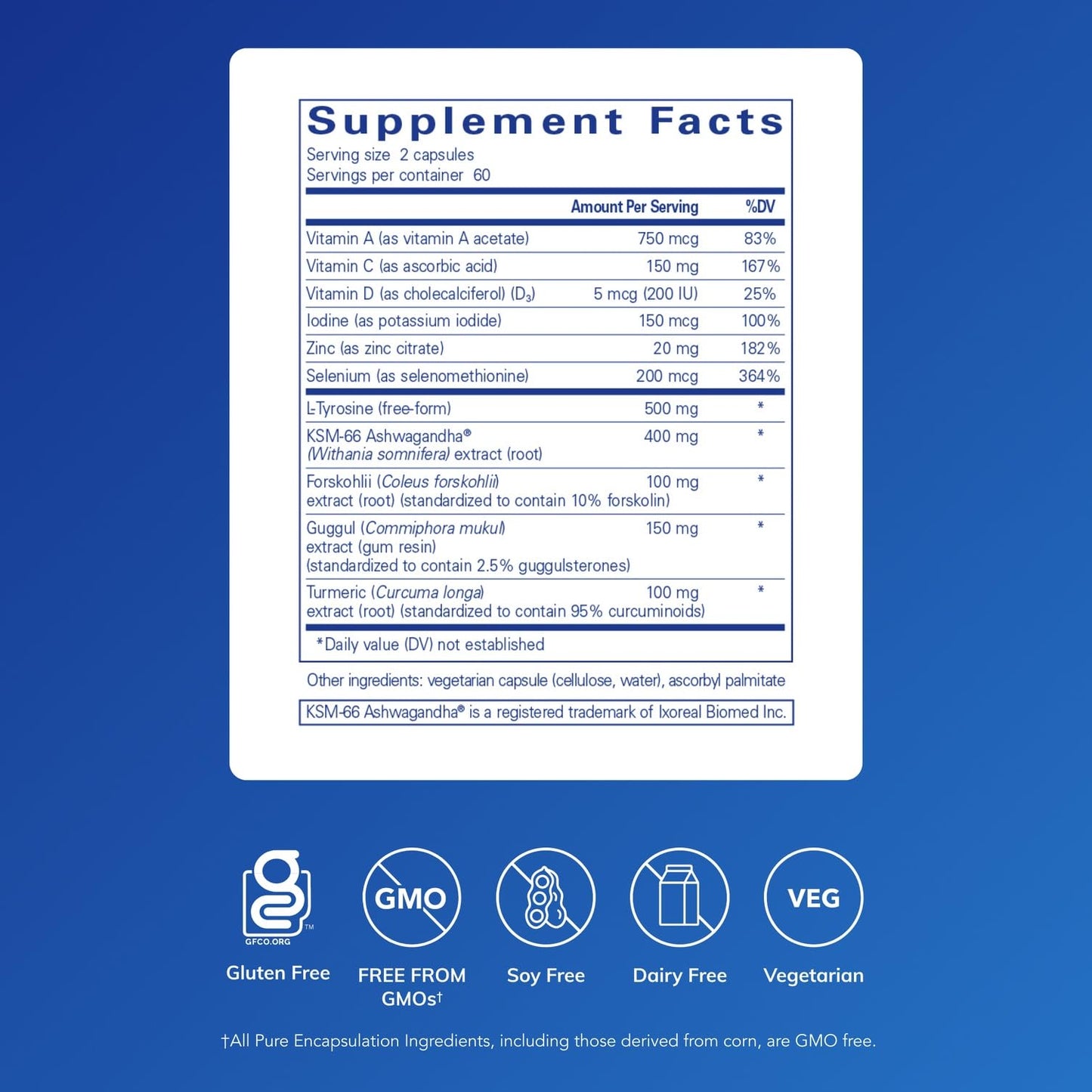 Pure Encapsulations Thyroid Support Complex Capsules, 120 Count