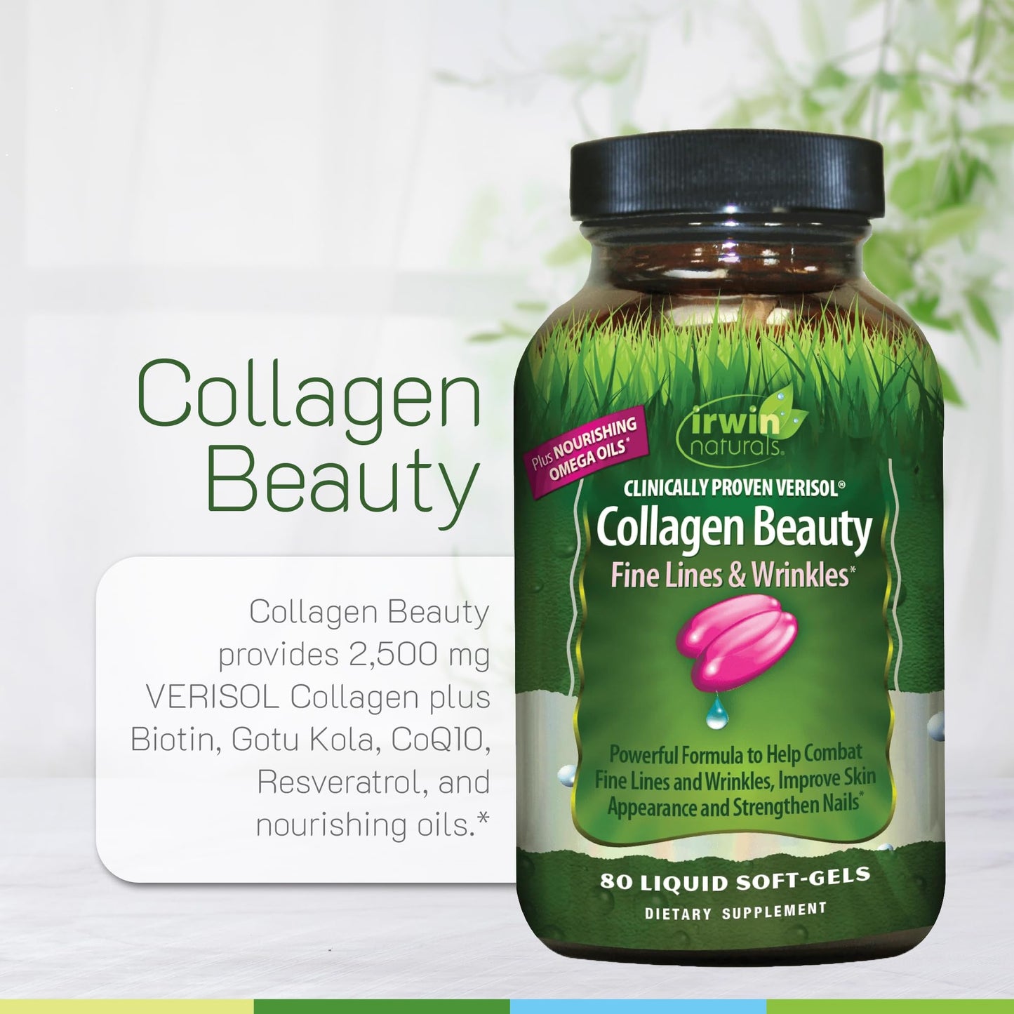 Irwin Naturals Collagen Beauty 80 Liquid Soft-Gels
