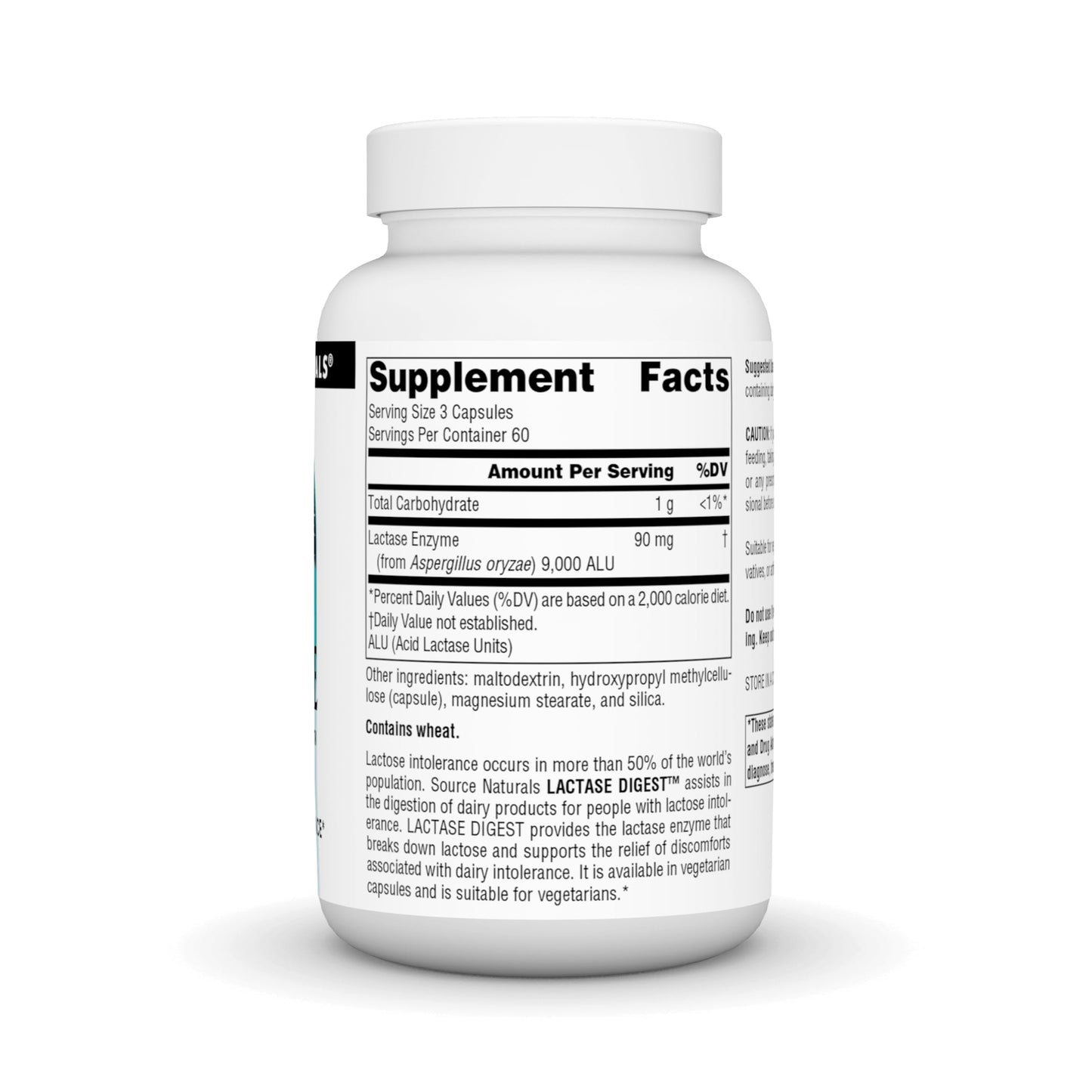 Source Naturals Lactase Digest, for Lactose Intolerance, 180 Capsules