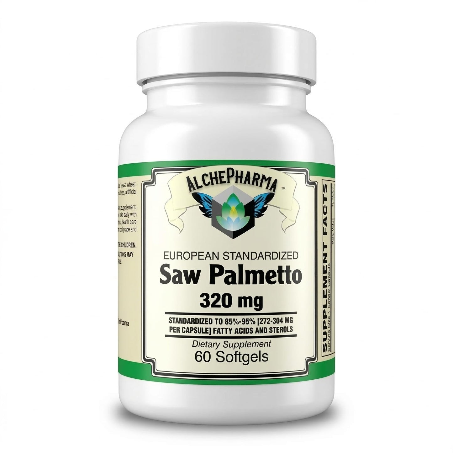 AlchePharma Saw Palmetto Extract 320 mg Softgel, 60 Count