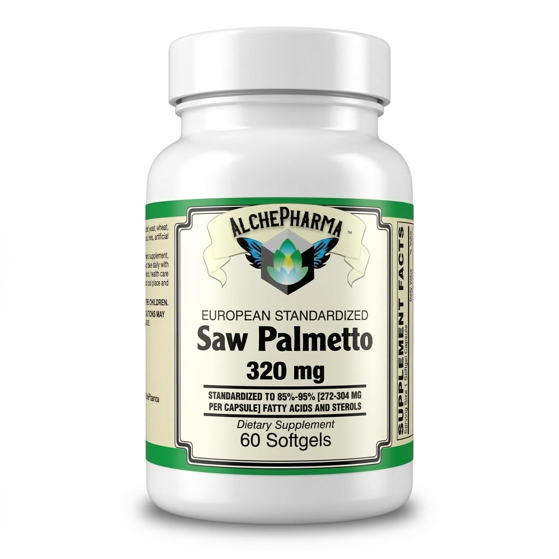 AlchePharma Saw Palmetto Extract 320 mg Softgel, 60 Count
