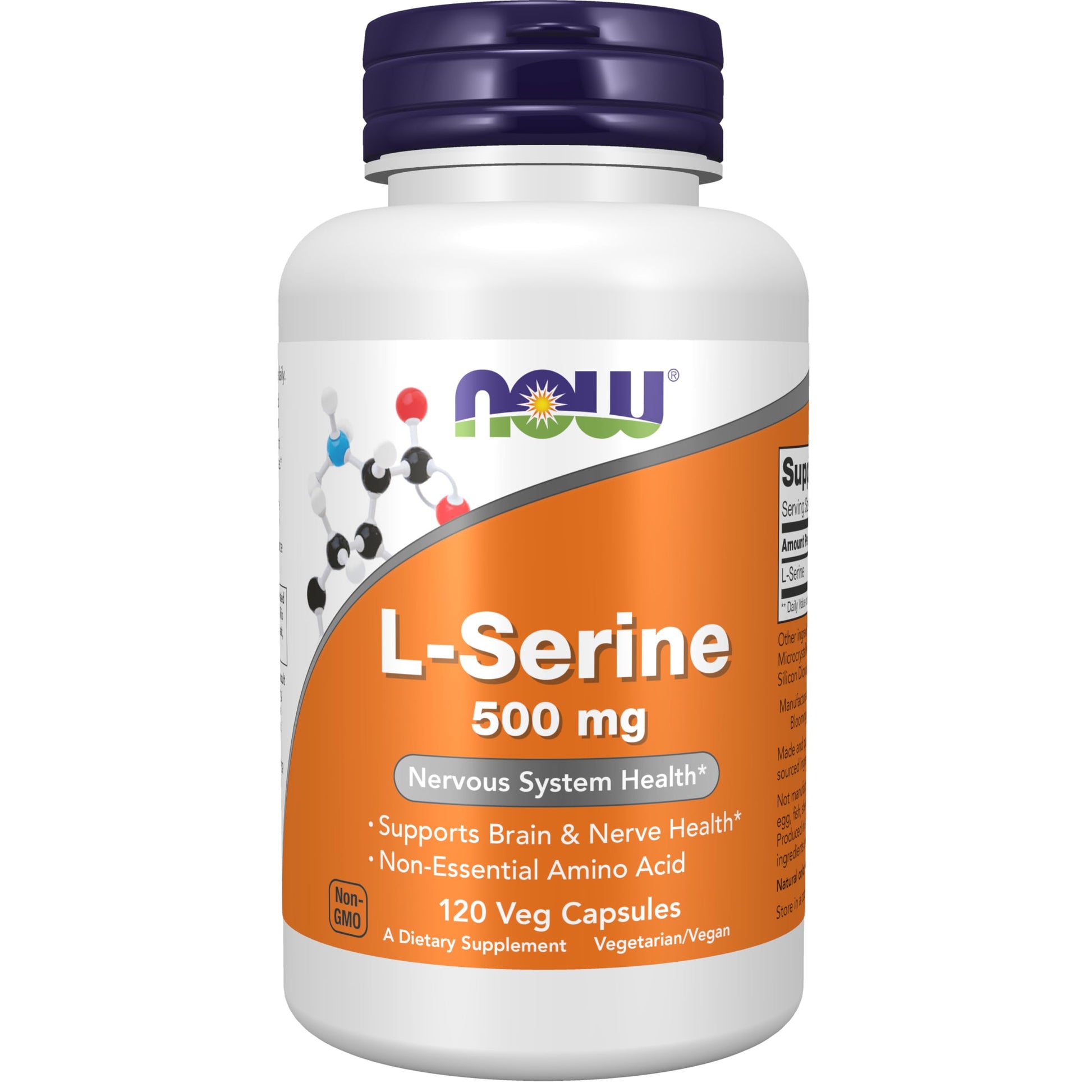 NOW Foods L-Serine 500 Mg Capsule, 120 Veg Capsules