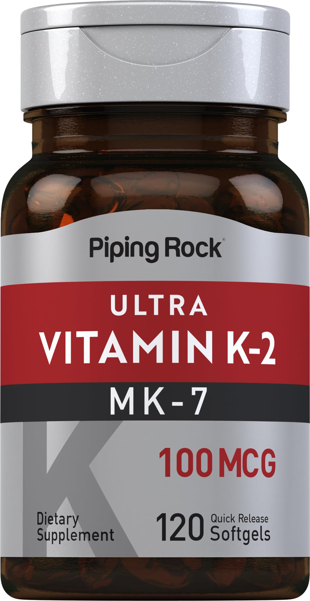 Piping Rock Ultra K2 with MK-7 100 mcg Softgels 120