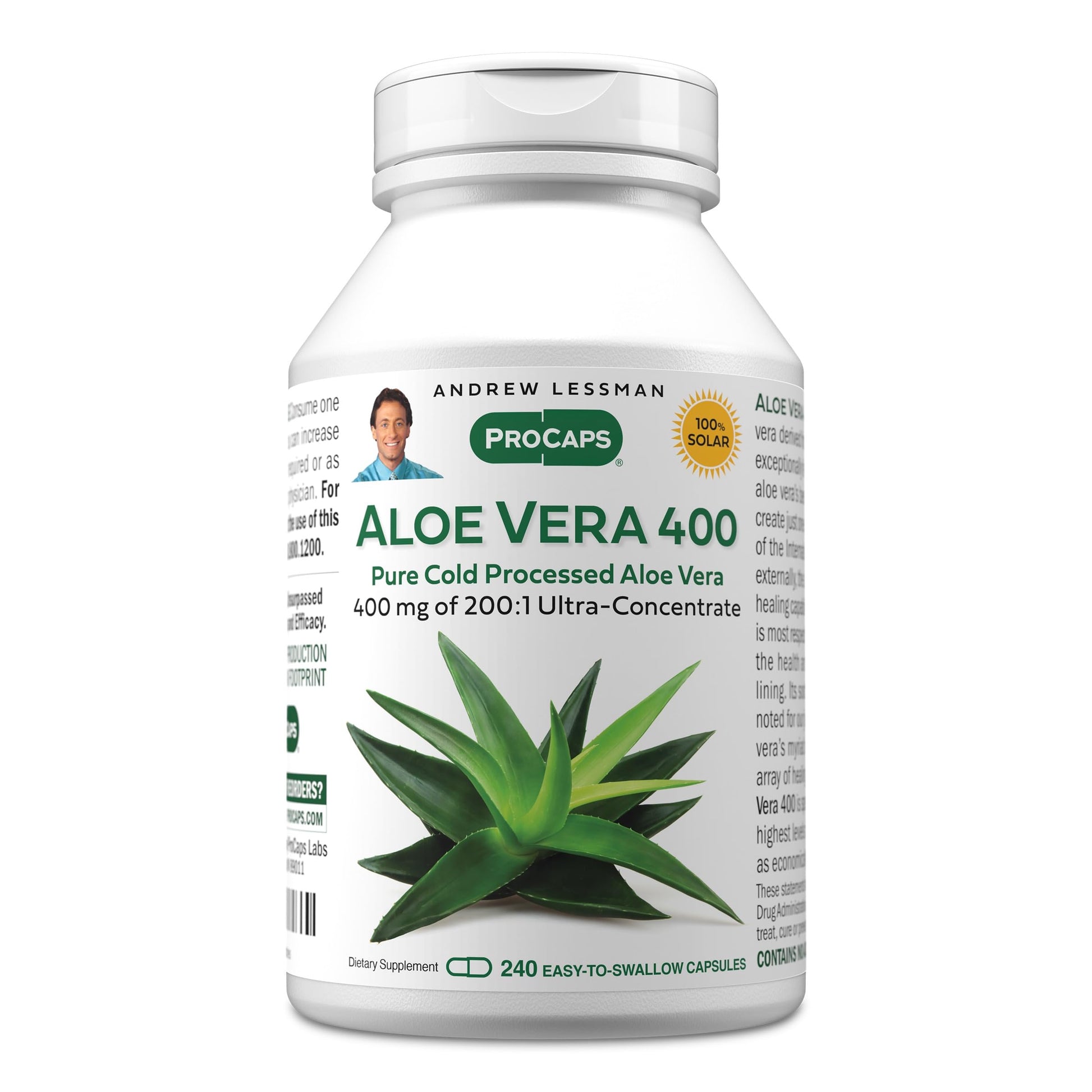 Andrew Lessman Aloe Vera 400 mg Capsule 240 Count