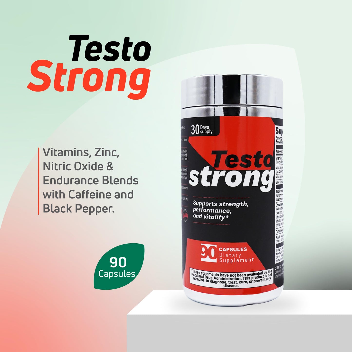Nutra Nutrition Testo Strong Capsules, 90 Count