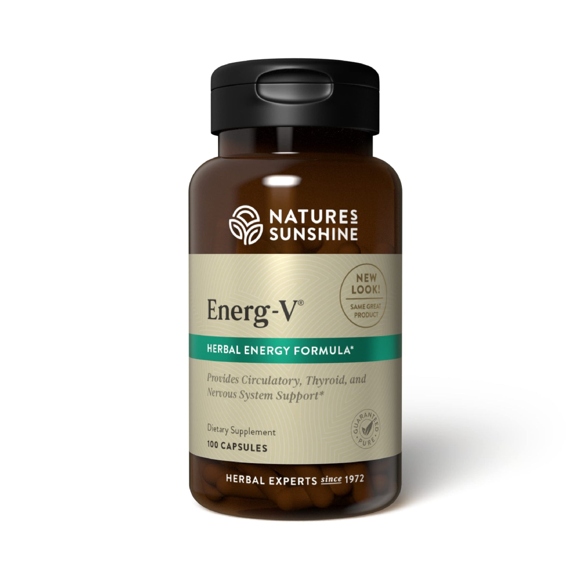 Nature's Sunshine Energ-V - Herbal Blend to Support Energy Levels, 100 Capsules