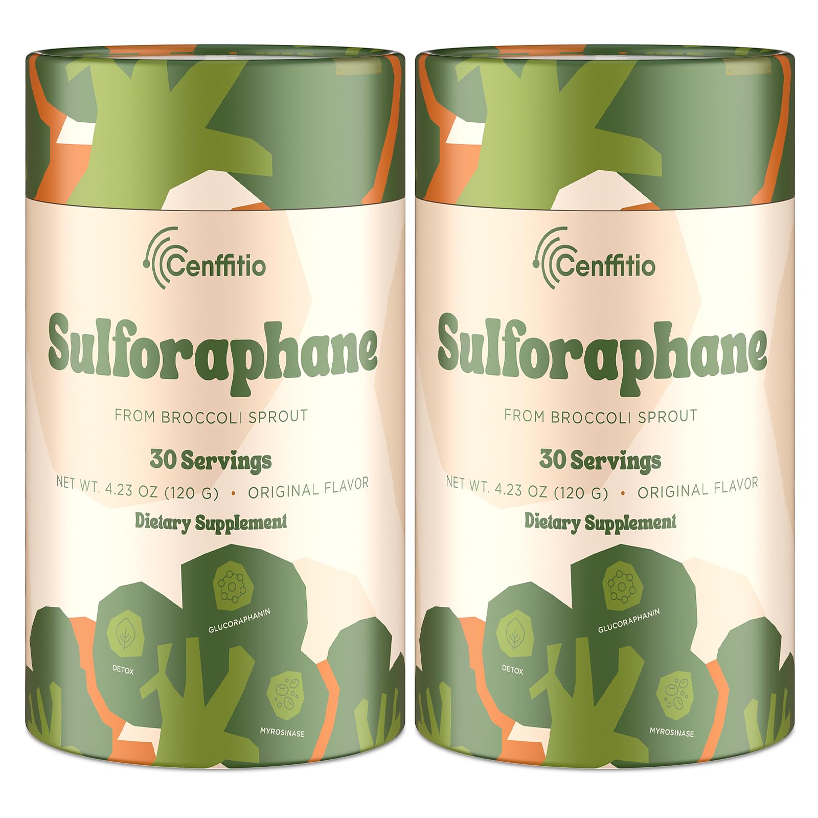 Cenffitio Sulforaphane Supplement from Broccoli Sprouts NRF2 Activation & Detox Support Powder, 8.5 oz
