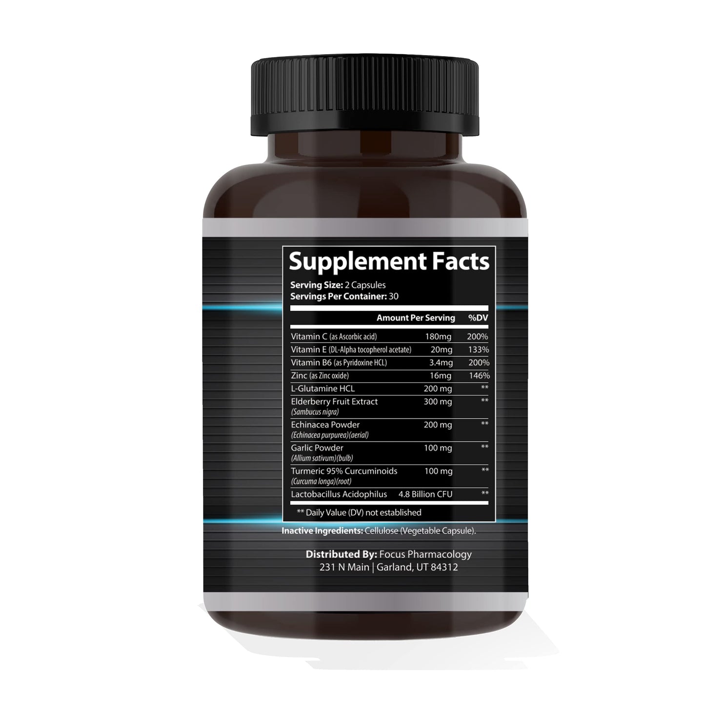 Focus Pharmacology Immune Boosting Powder, 60 Count