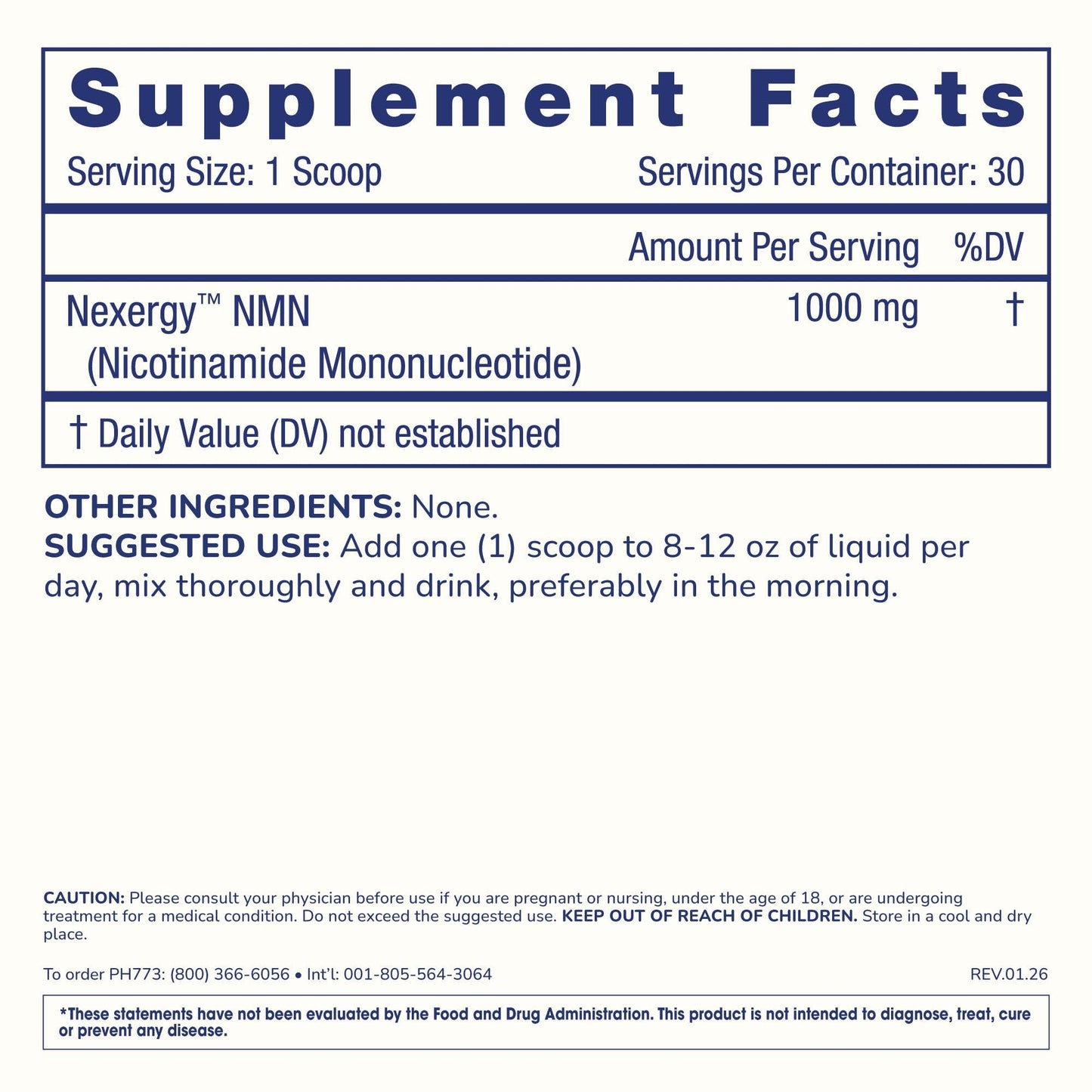 ProHealth NMN Powder NAD+ Precursor, 1.1 Ounce