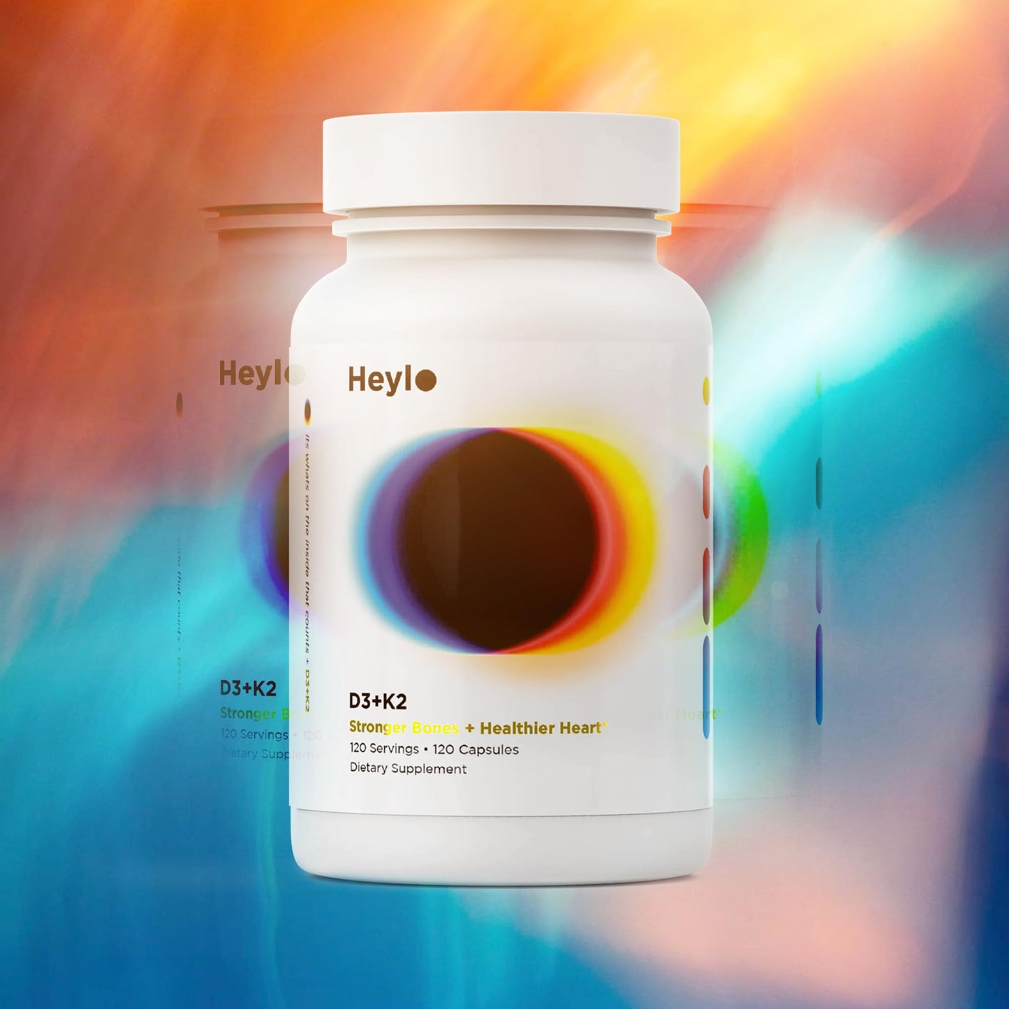 Heylo Health Vitamin D3 + K2 Supplement 120 Capsules