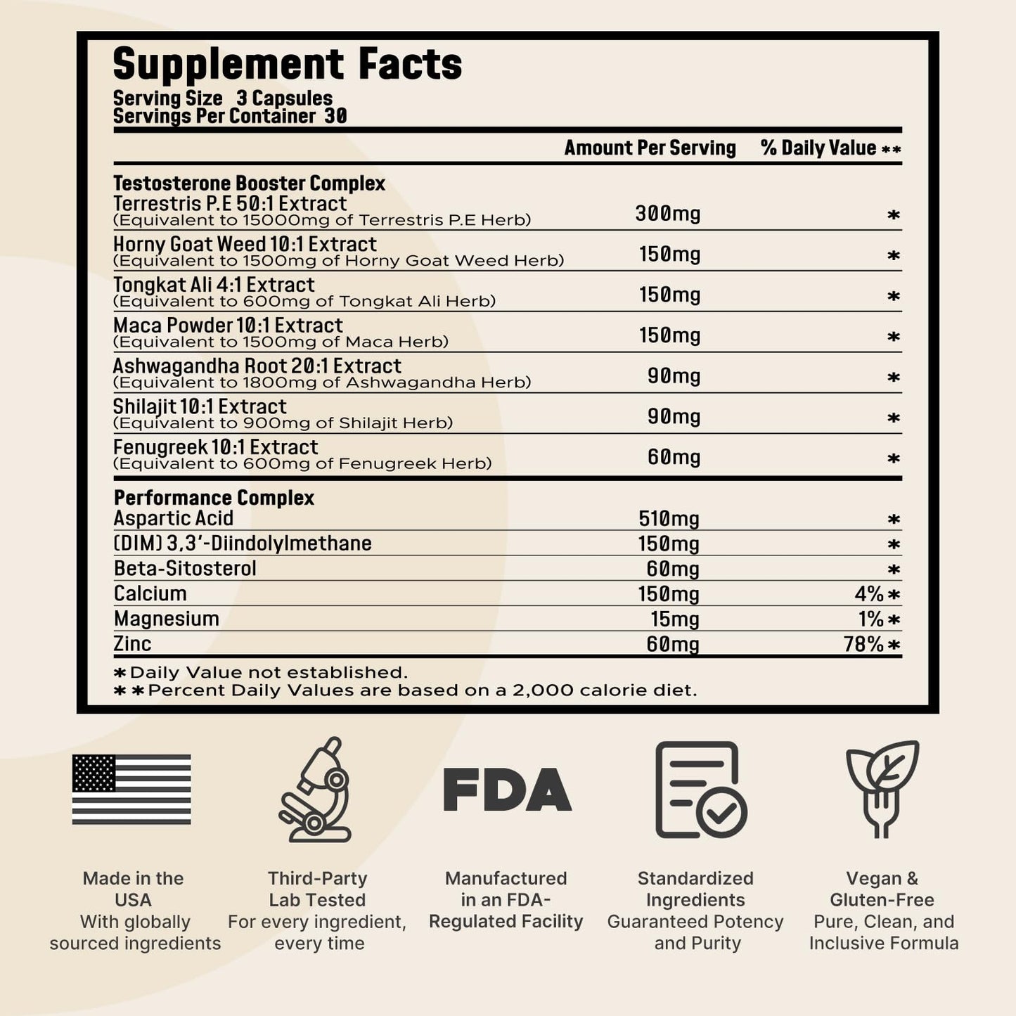 Leotri Ultra Strength T-Booster for Men Capsule, 90 Capsules