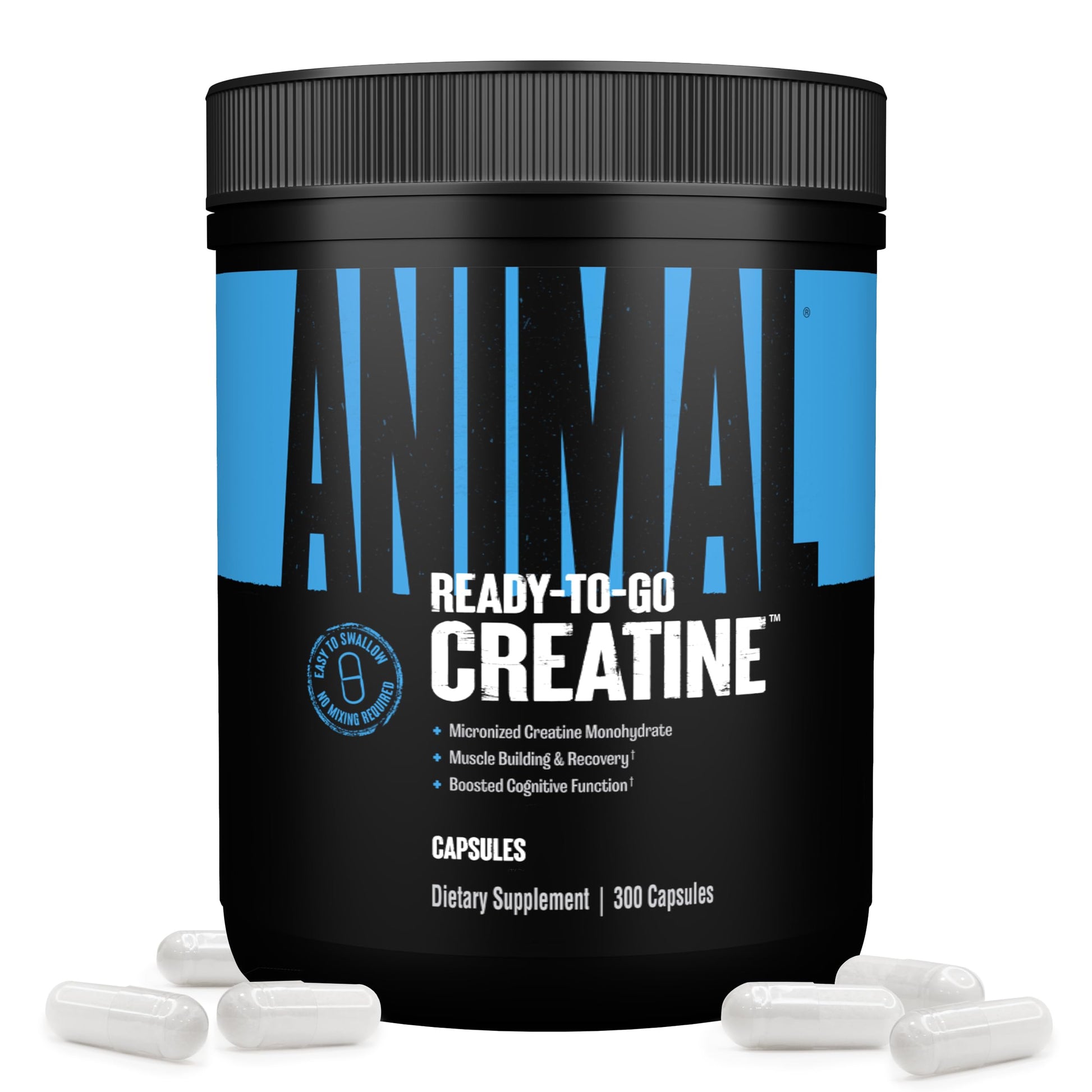 Animal Micronized Creatine Monohydrate Capsules, 300 Count