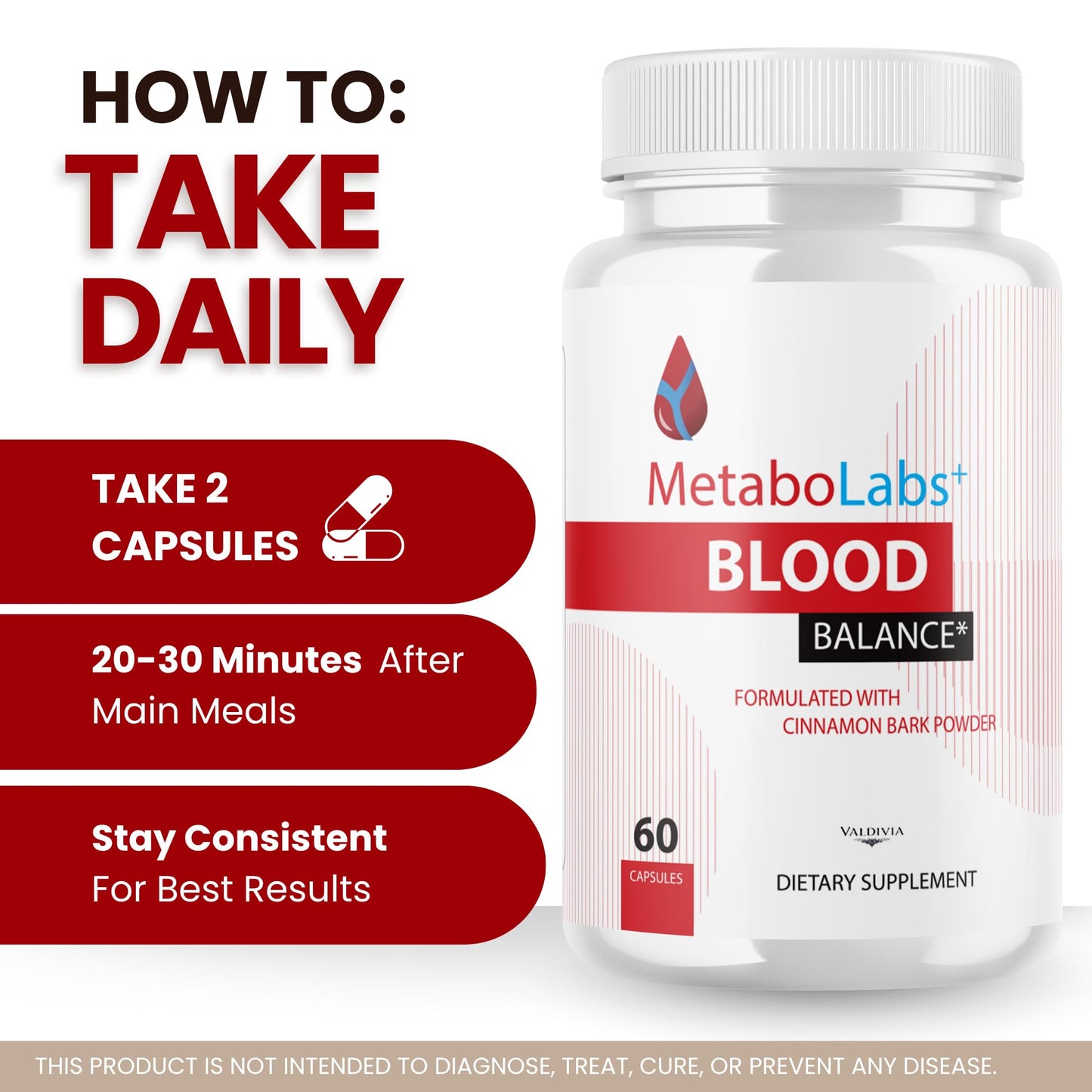 Valdivia MetaboLabs Blood Balance Supplement Capsules, 120 Capsules