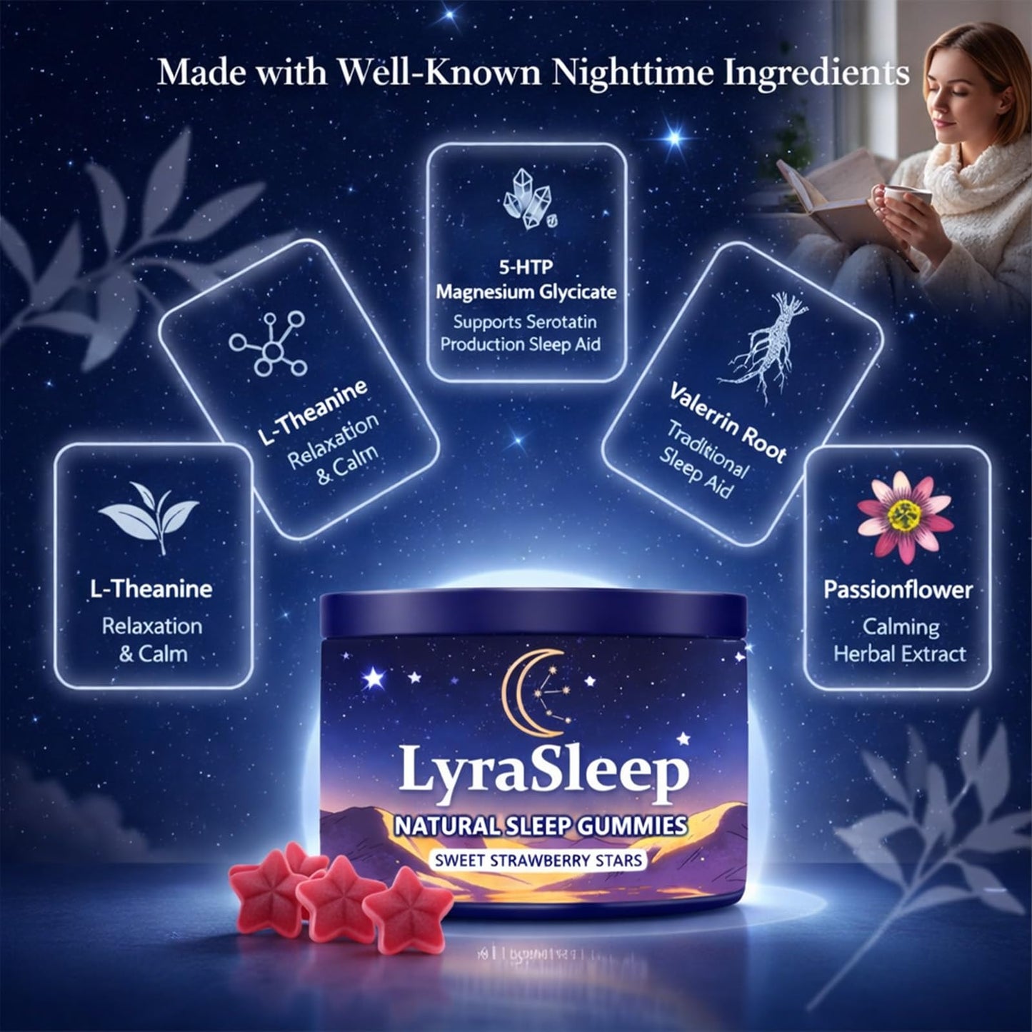 Zefdvc LyraSleep Natural Sleep Gummies, 1 Count