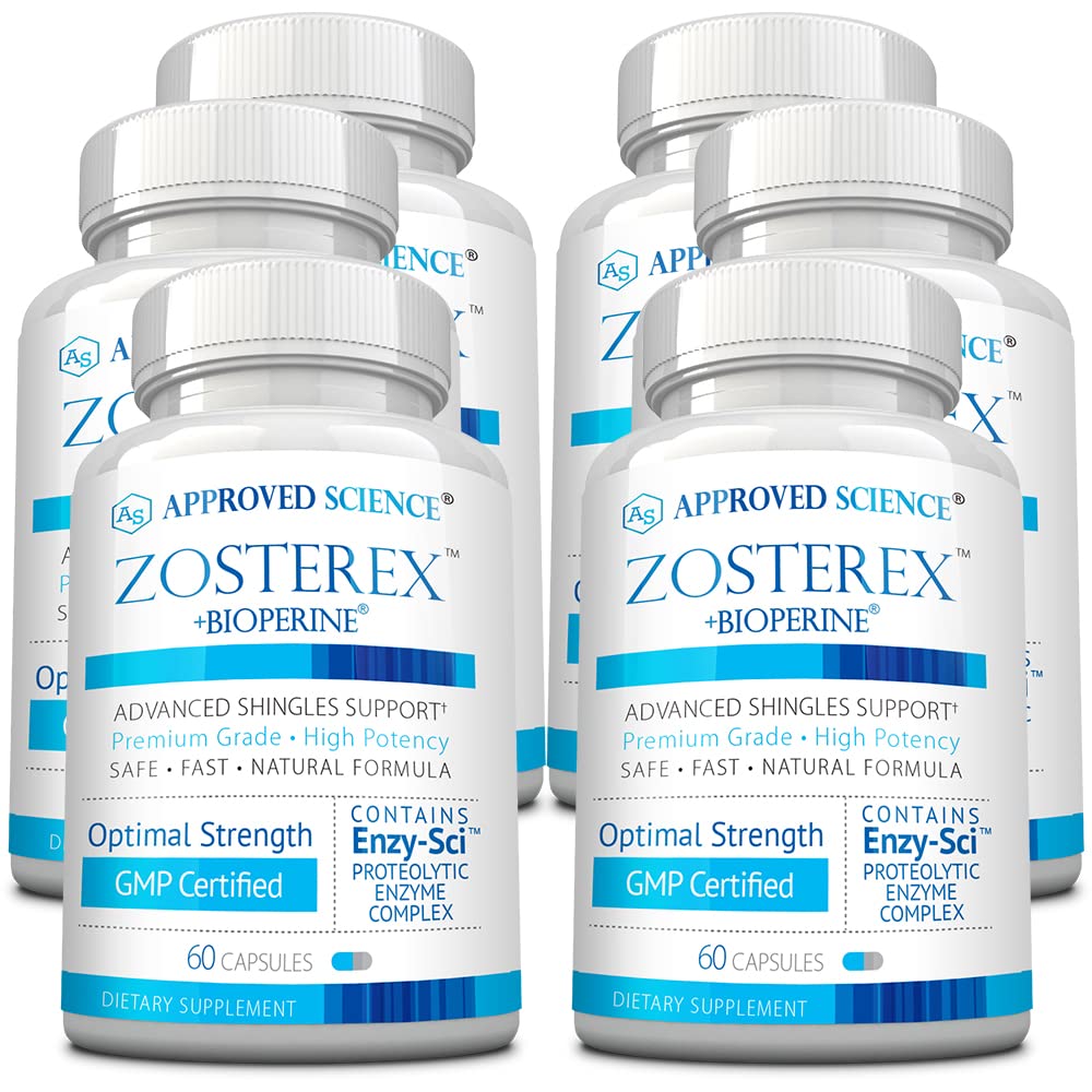 Approved Science Zosterex Extra-Strength L-Lysine 1000mg, Vitamin B Complex, Zinc - Immune Support & Cold Sore Treatment, 360 Capsules