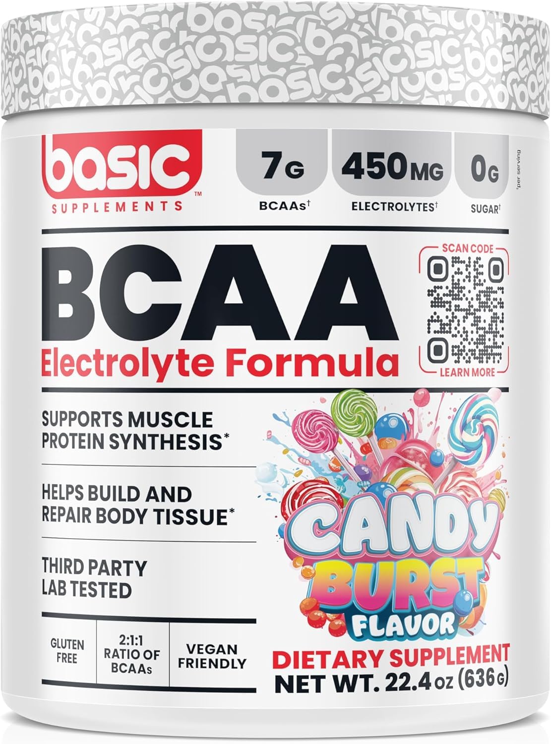 BASIC SUPPLEMENTS BCAA Powder 22.2 oz