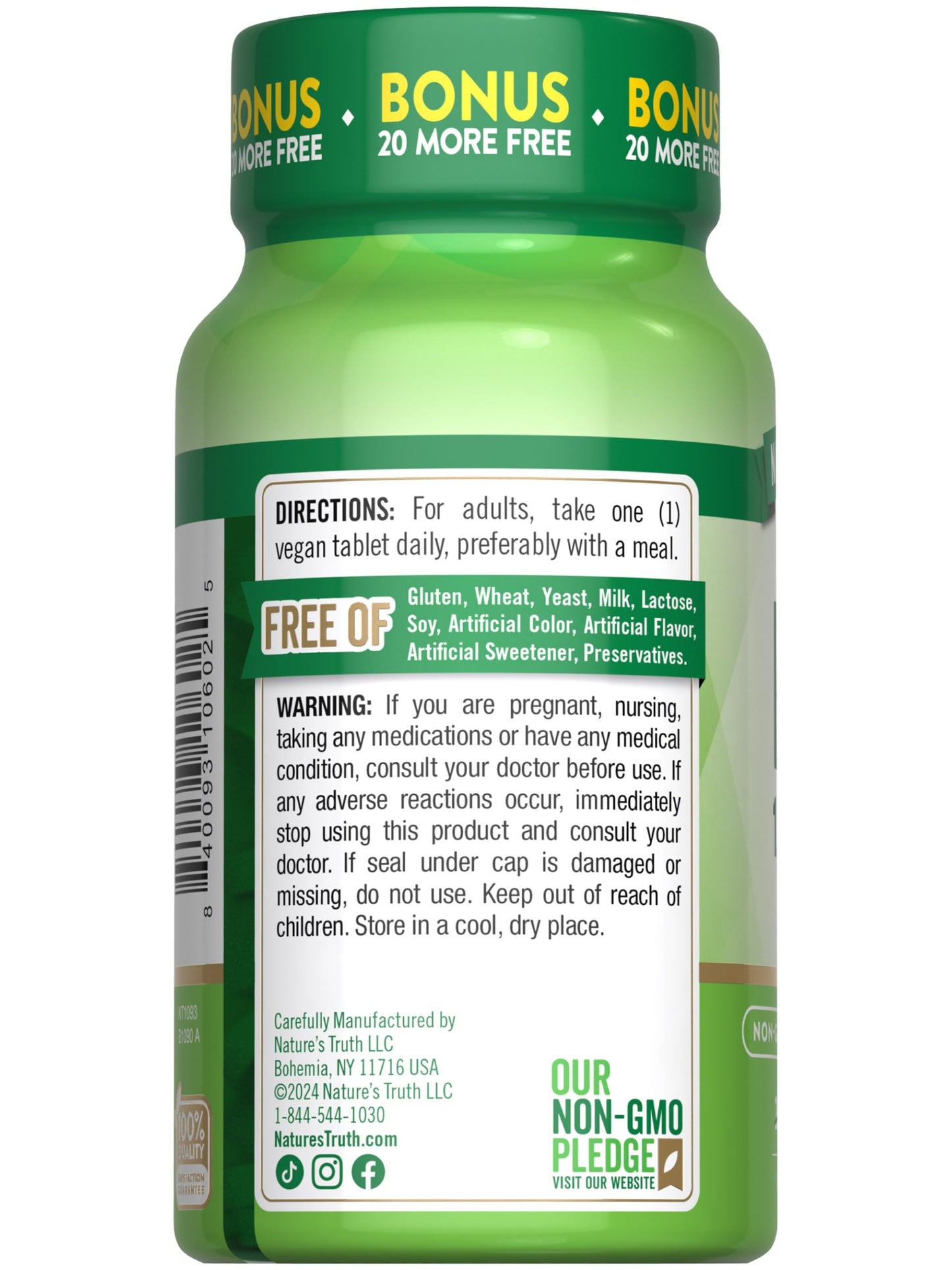 Nature's Truth Vitamin B12 1000 mcg Tablets, 220 Count