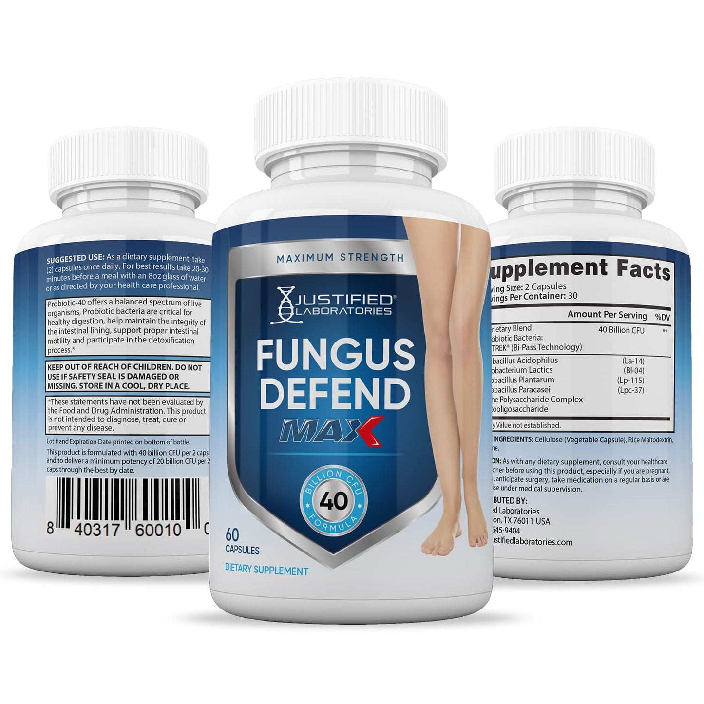 Justified Laboratories Fungus Defend Max Capsule 1 Count