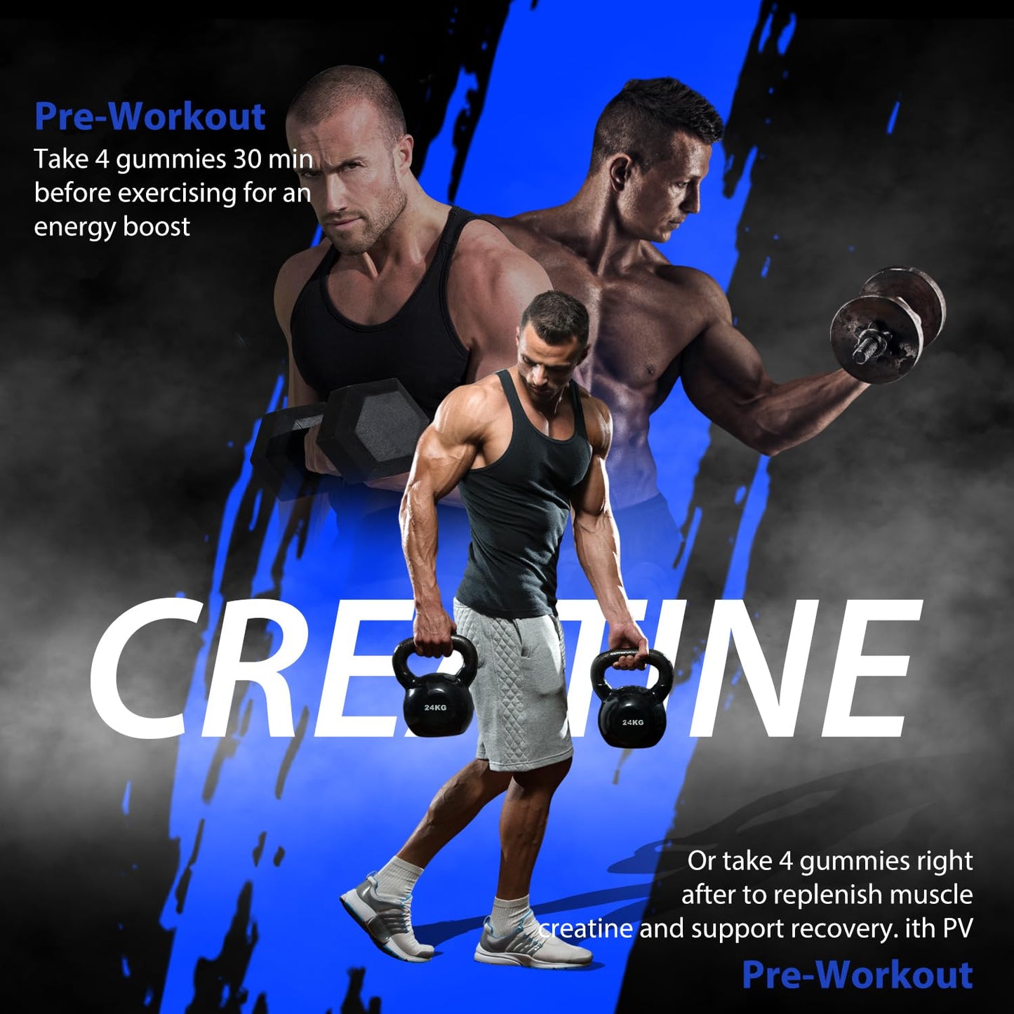 PWERD Creatine Monohydrate Gummies 120 Count