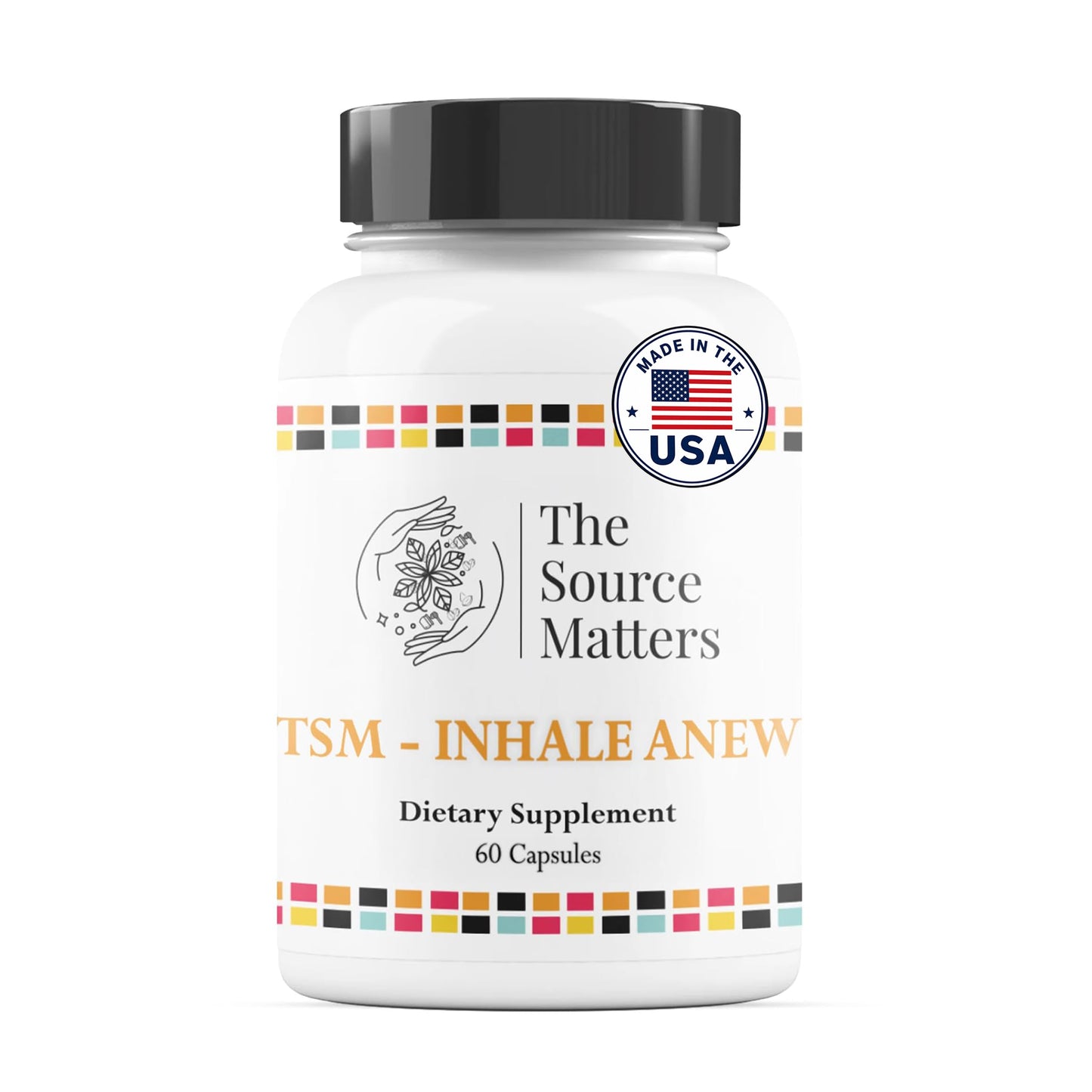 The Source Matters INHALE ANEW Respiratory and Sinus Support for Immune, Mucus, and Sinus Health, 60 Capsules