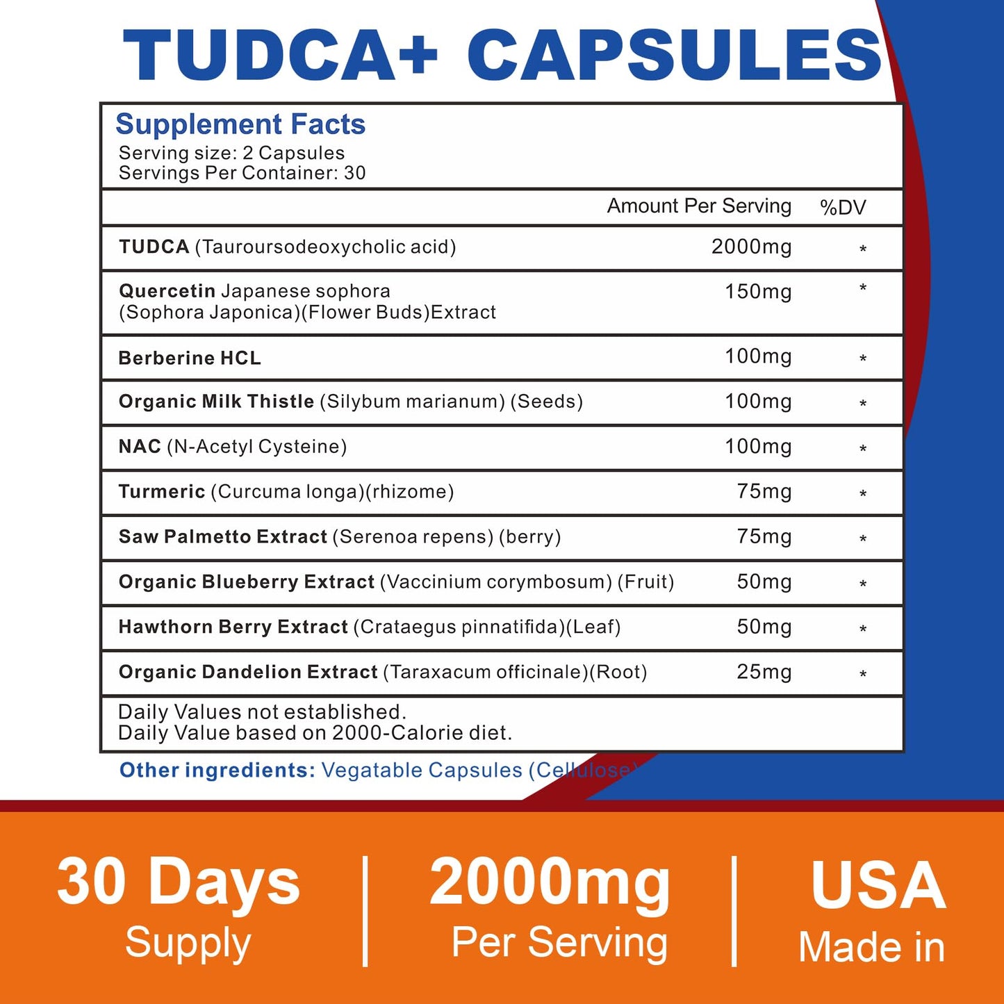 Spliferkou 2000mg Tudca Liver Support Capsule, 180 Capsules