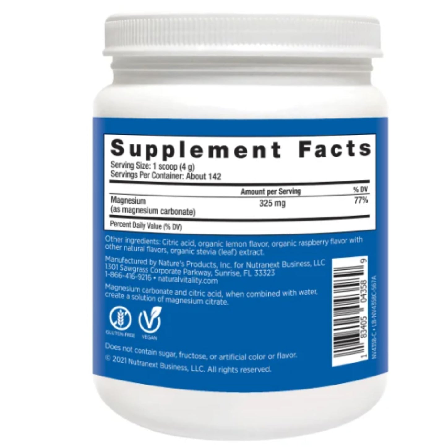 Generic Natural-Vitality Calm Magnesium Citrate Powder, 20 oz