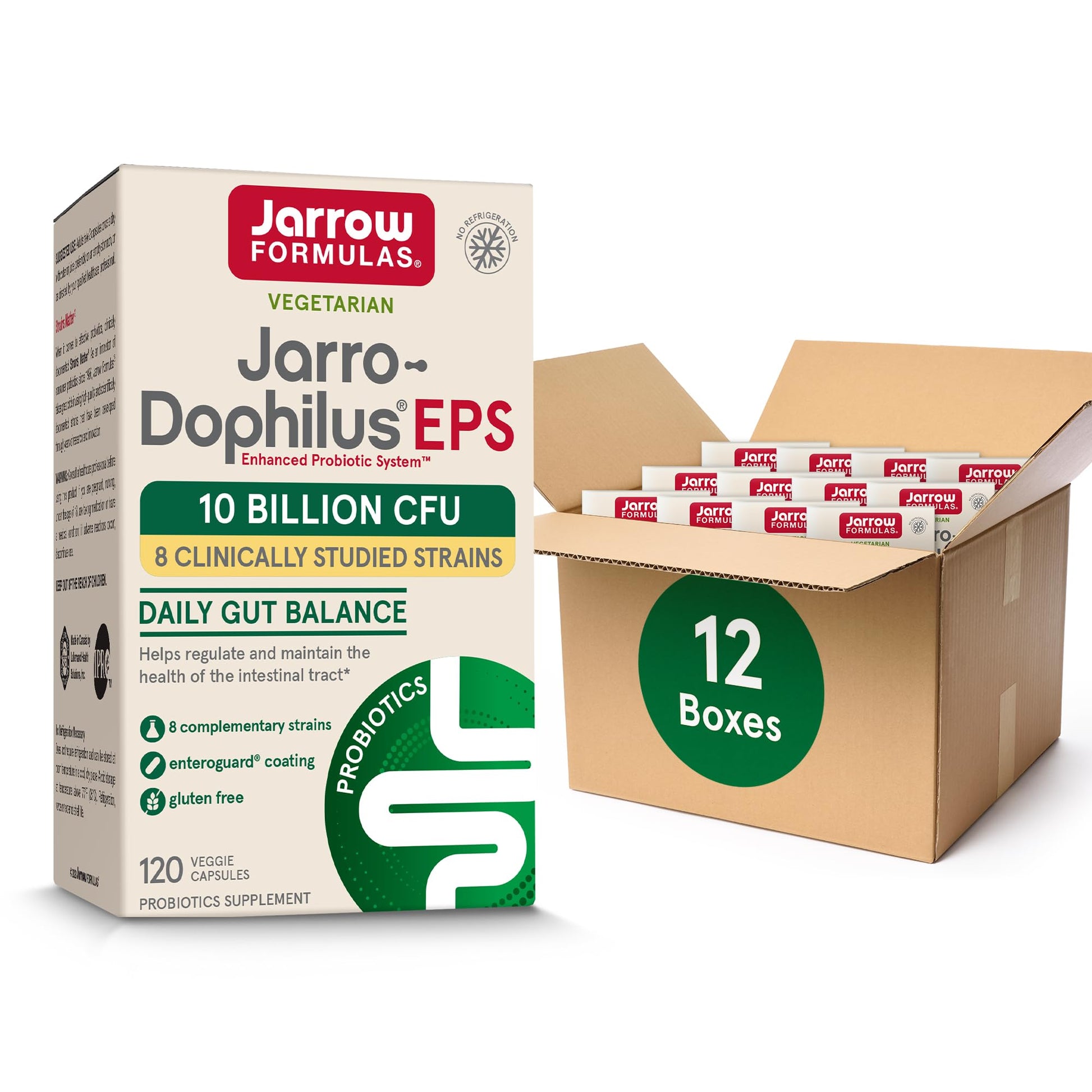 Jarrow Formulas Jarro-Dophilus EPS Probiotics 10 Billion CFU for Intestinal Tract Support Capsules 1440