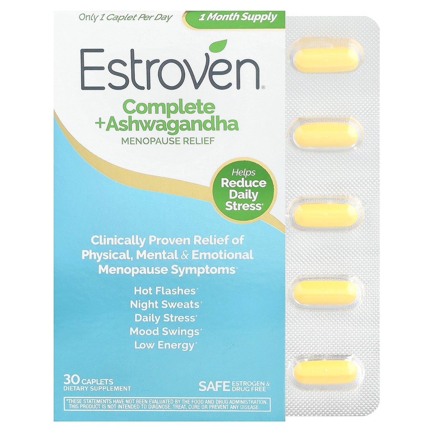 Estroven Complete Ashwagandha Menopause Relief Caplets 30