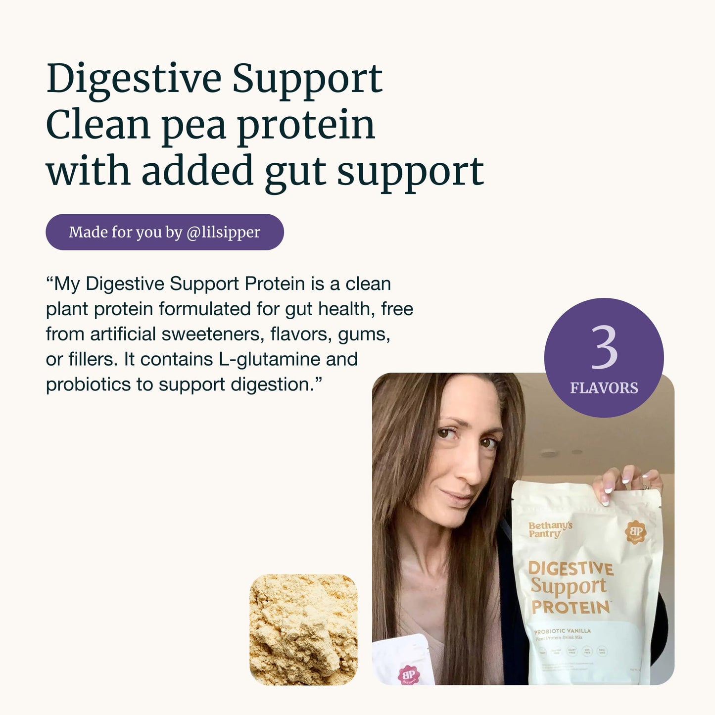 BETHANY'S PANTRY Digestive Support Protein Powder 15.87 Ounce