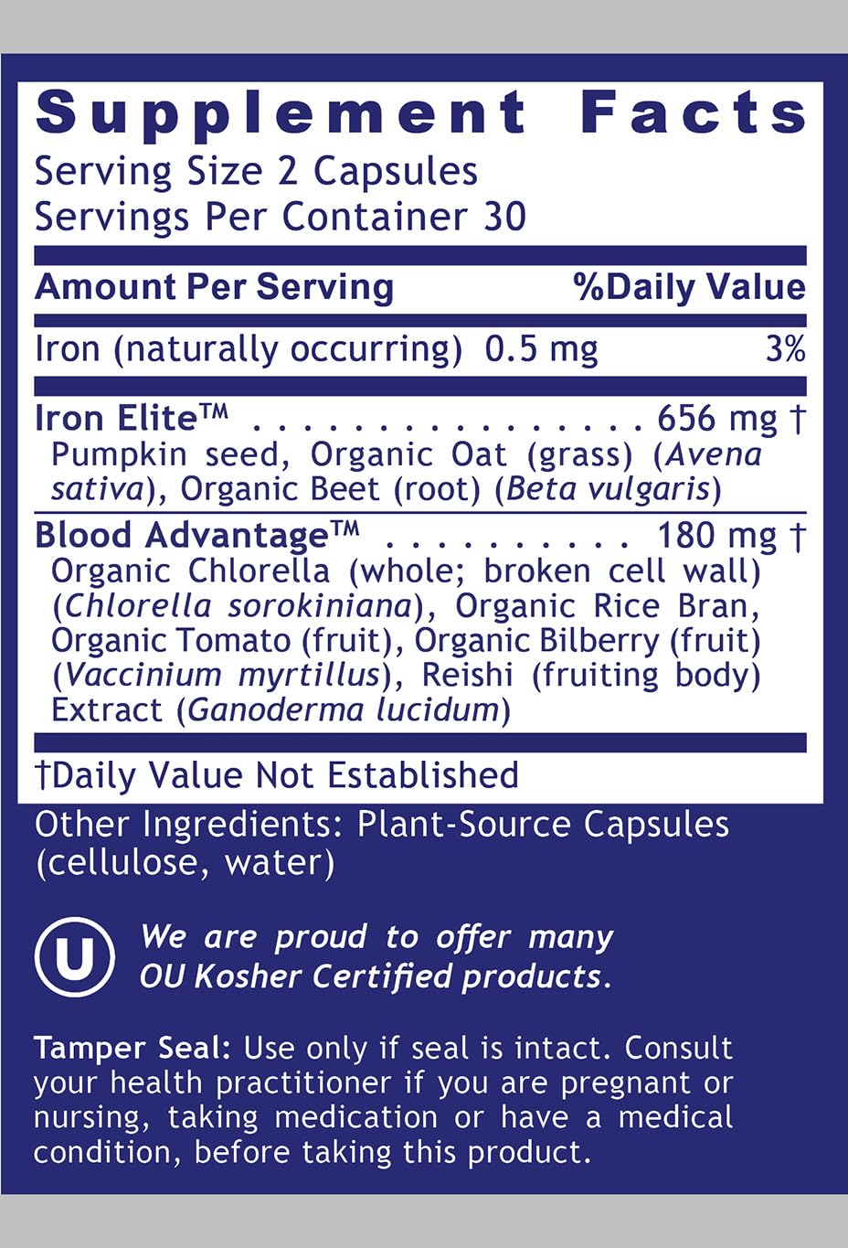 Quantum Nutrition Iron Support Capsules, 60 Count
