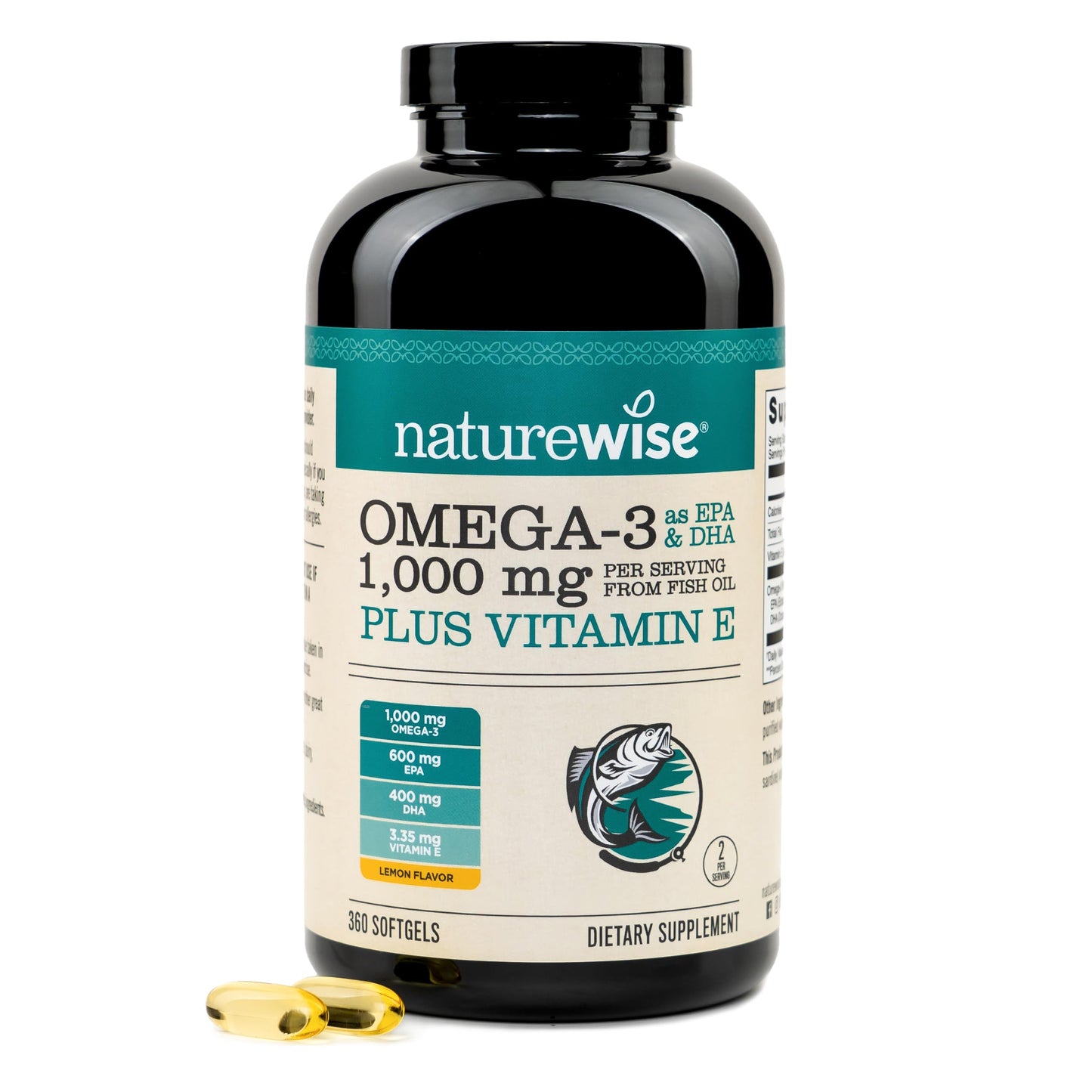 NatureWise Extra-Strength Omega-3 Fish Oil Softgels 360 Count