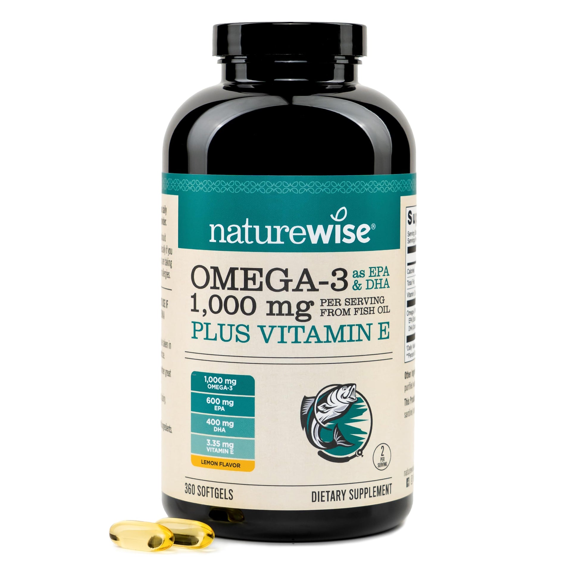 NatureWise Extra-Strength Omega-3 Fish Oil Softgels 360 Count