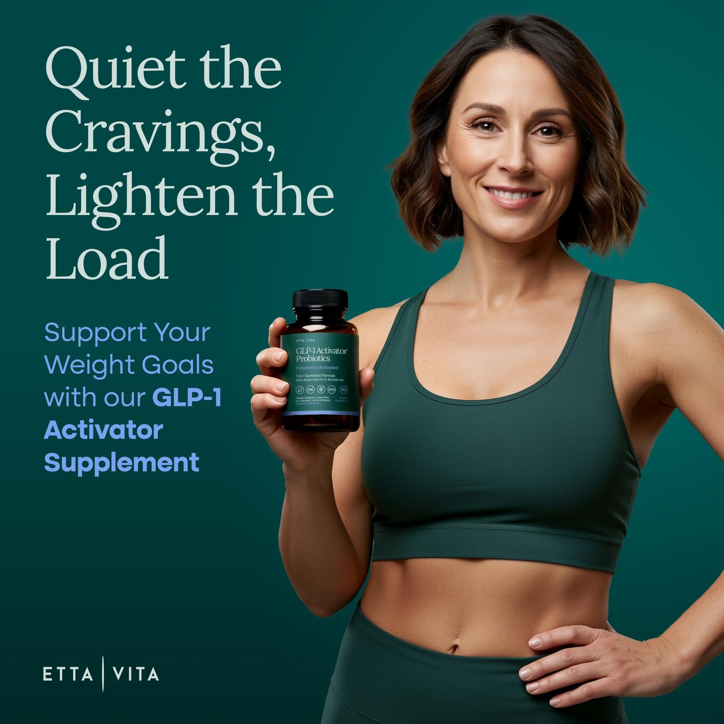GLP-1 Supplement for Weight Loss & Appetite Control for Men and Women with Akkermansia, Berberine, Inulin, EGCG, Resveratrol, Hops, Polyphenols - Supports Digestion, Hunger, Cravings, Gut Health