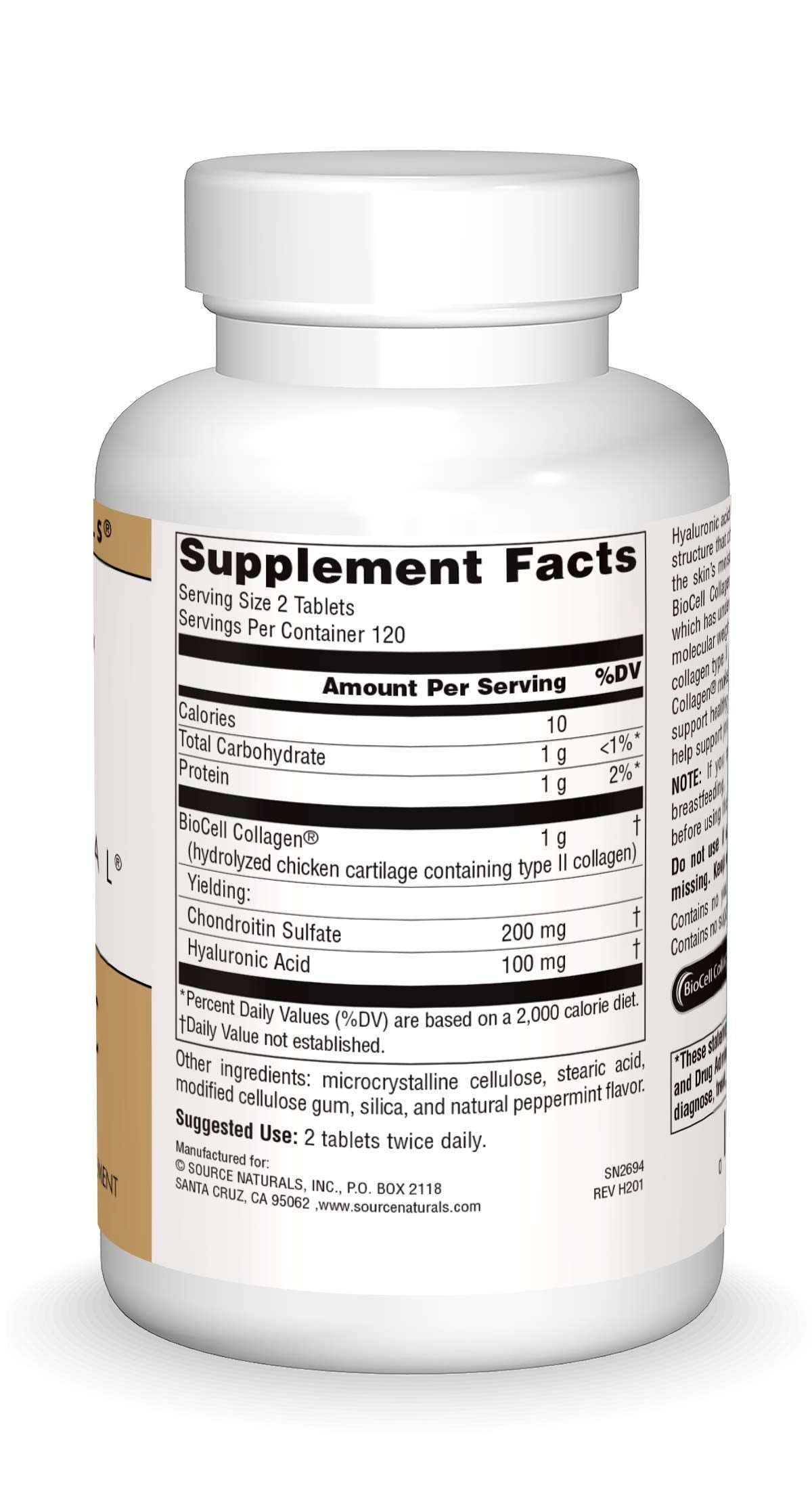Source Naturals Skin Eternal Hyaluronic Acid 50 mg Tablet, 240 Tablets