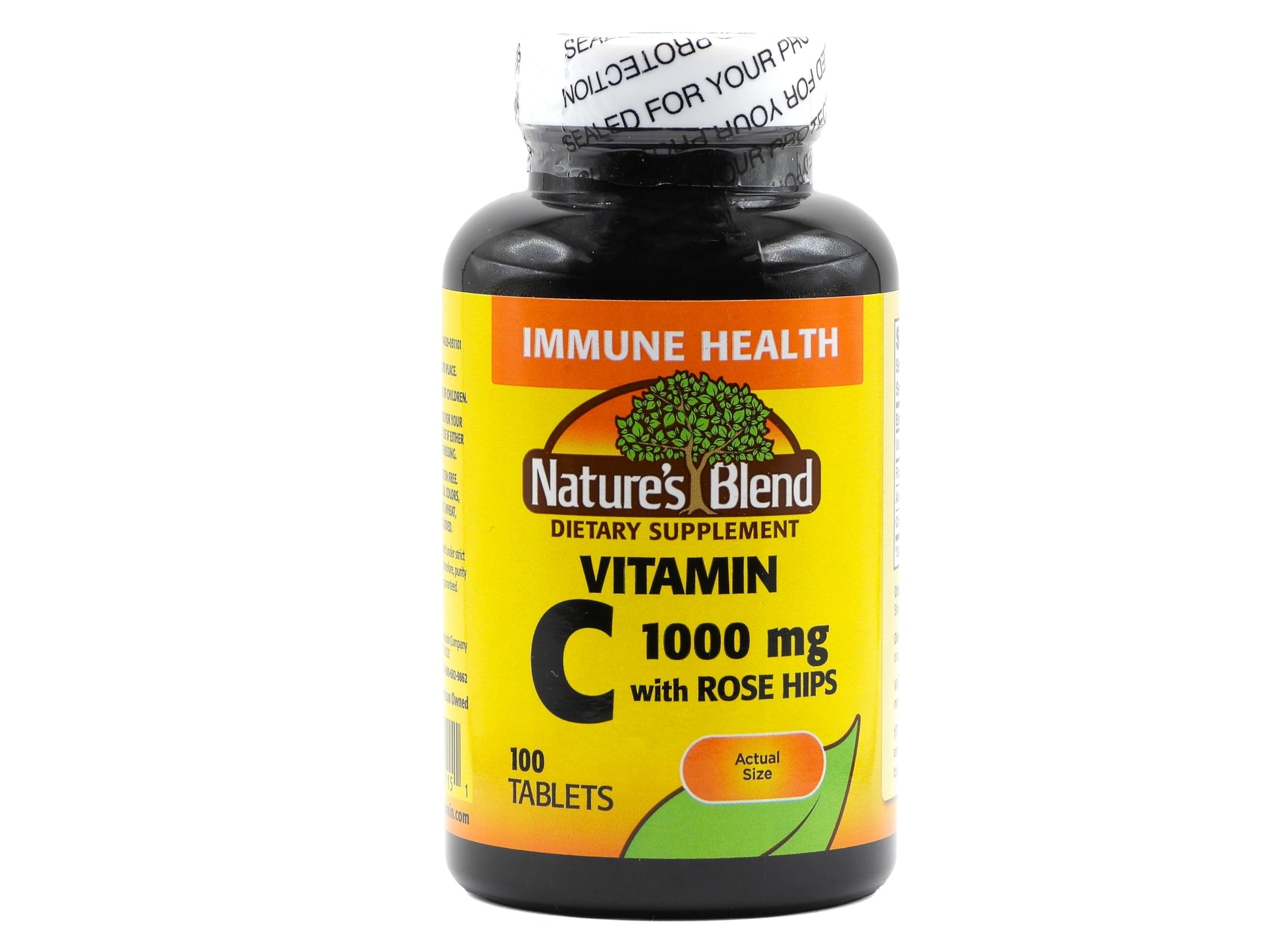 Nature's Blend Vitamin C 1000mg with Rose Hips Tablets 100 Count