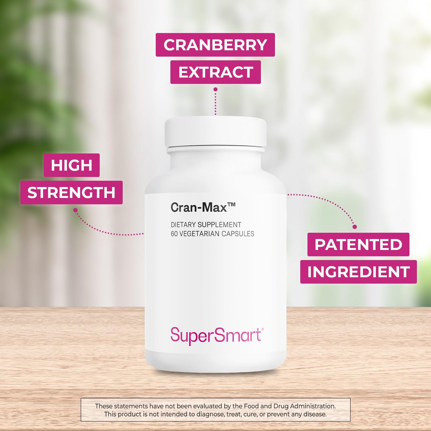 Supersmart Cran-Max 500mg Cranberry Proanthocyanidins Capsule 60