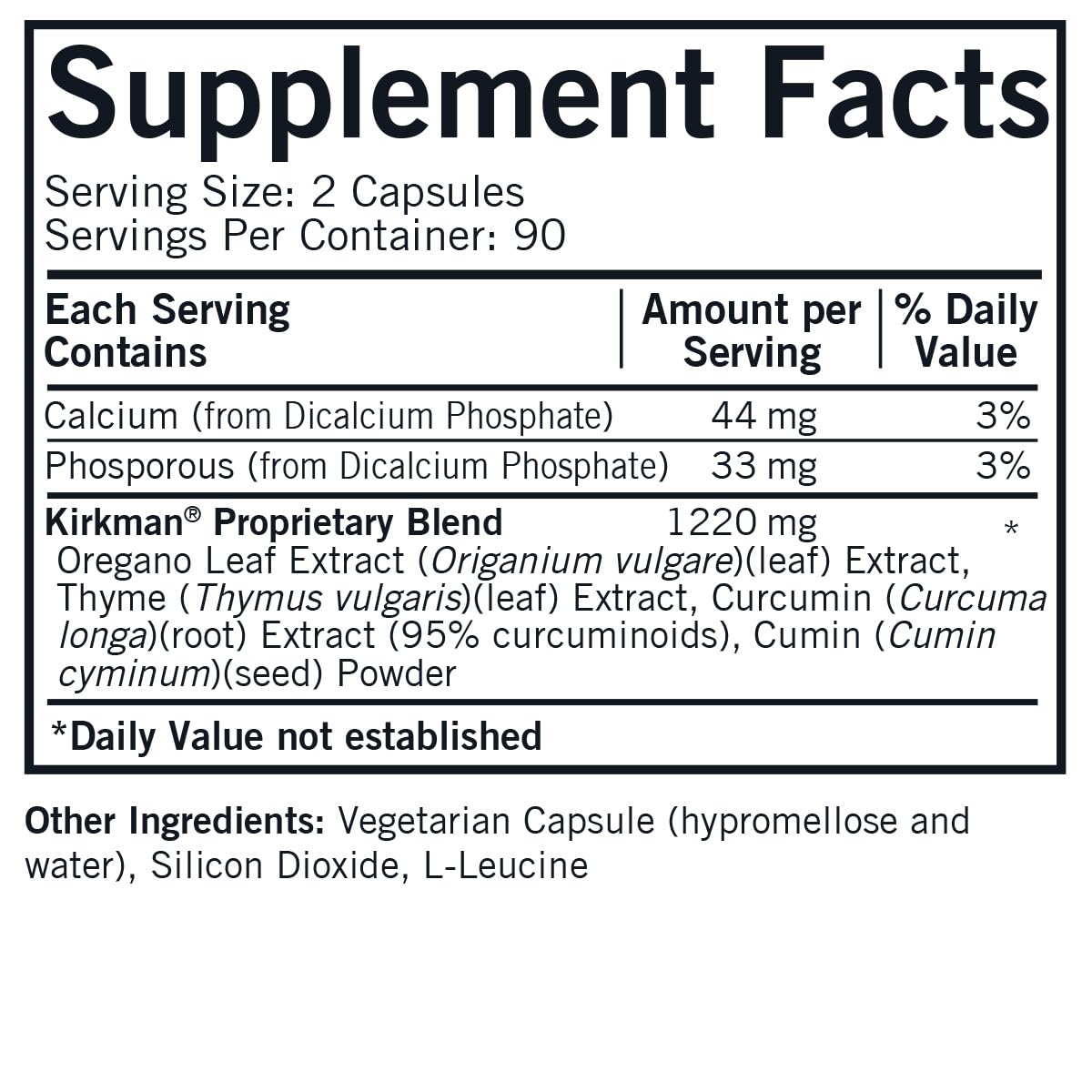 Kirkman CD-Herbal Hypoallergenic 180 Capsules