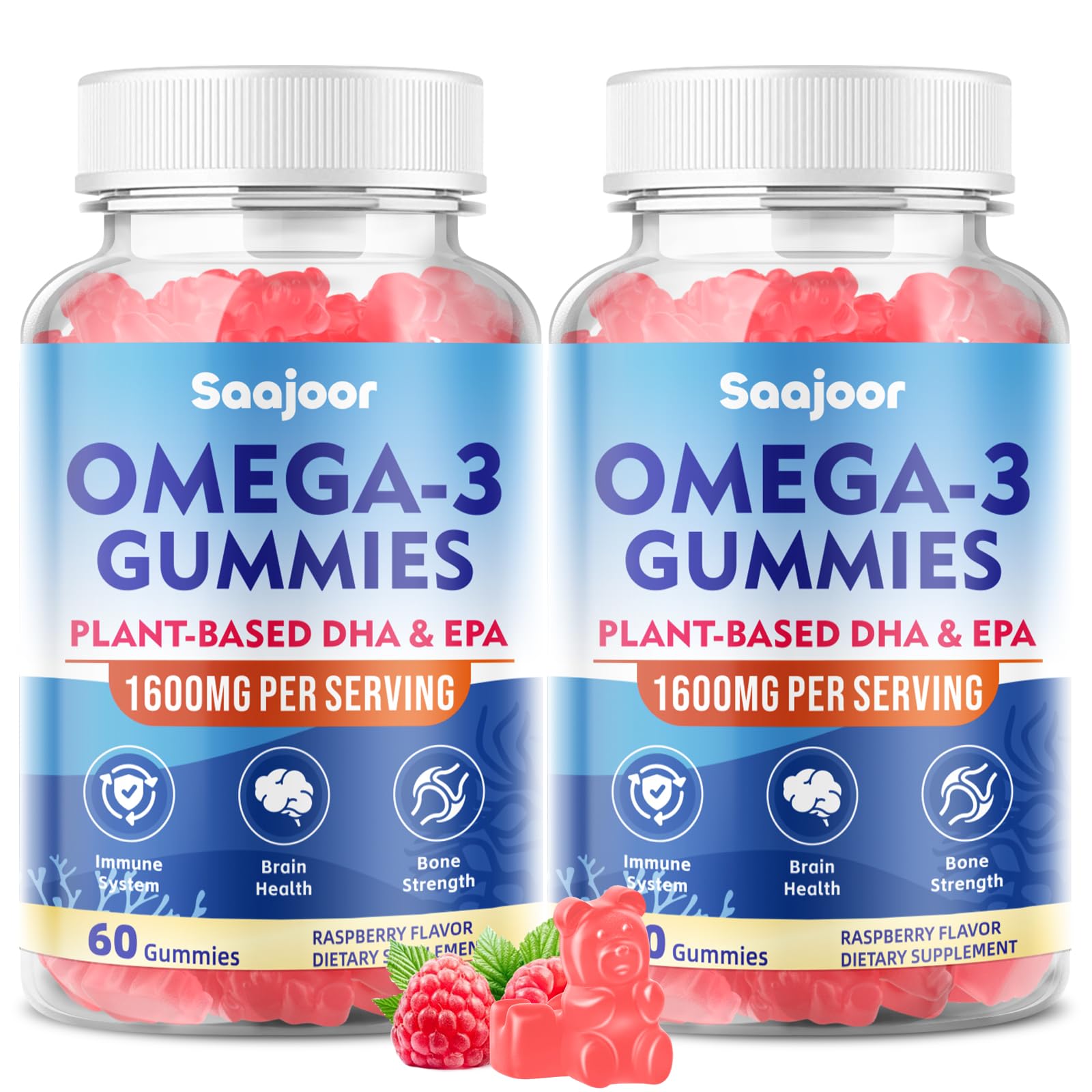 Saajoor Vegan Omega-3 Gummies 2 Pack